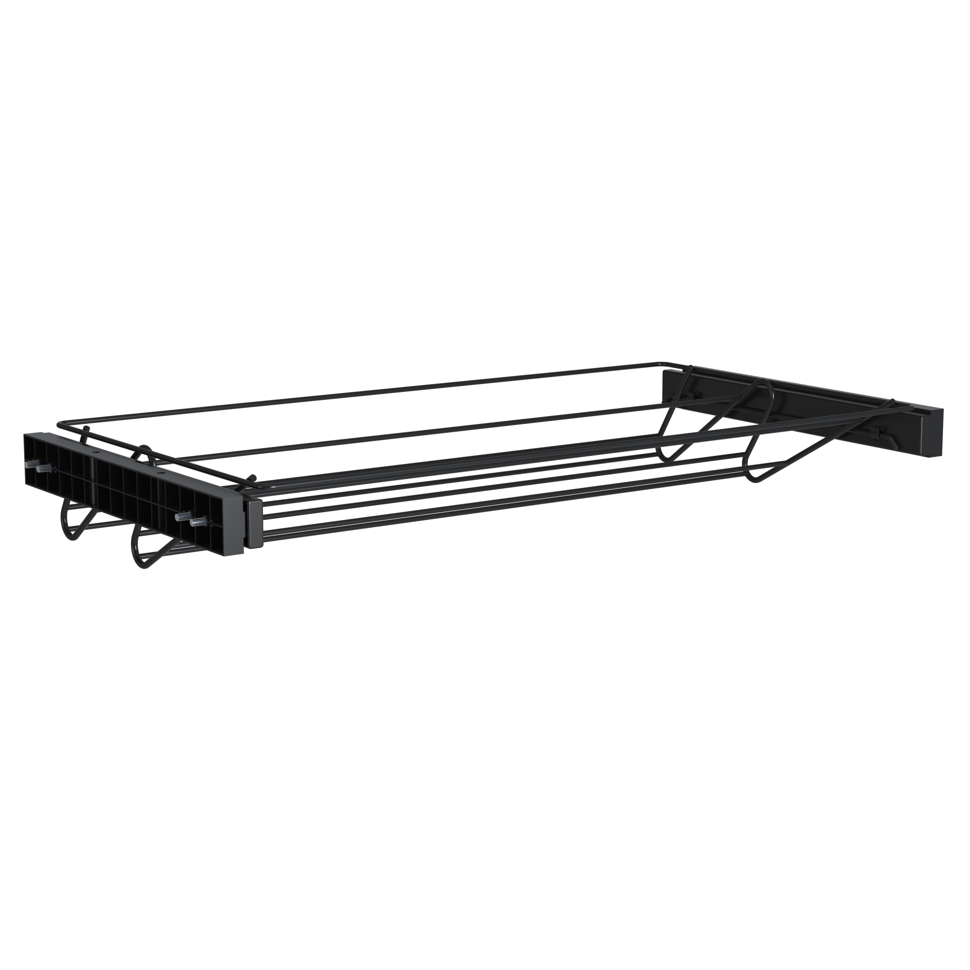 Zapatero extraible spaceo negro para 6 pares de 76 8 x 10 6 x 41 cm de la marca SPACEO