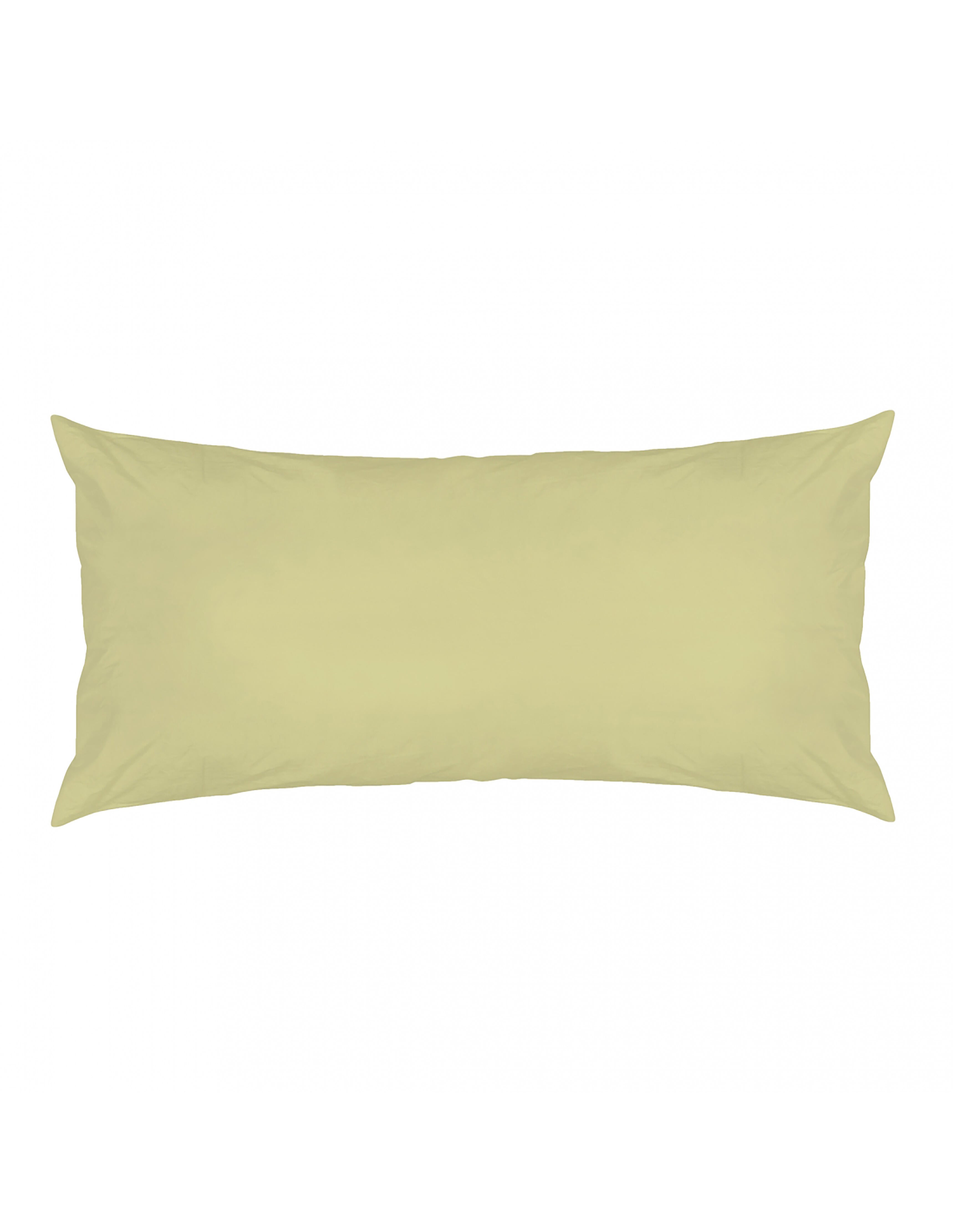 Funda de almohada wash grament algodón 200 hilos amarillo yellow 45 x 125 cm