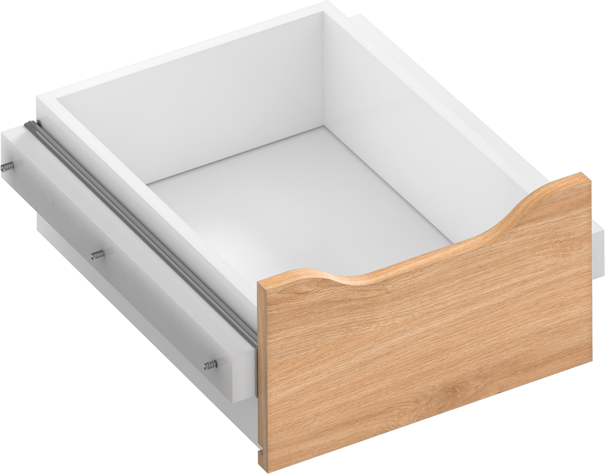 Kit cajón interior para módulo de armario spaceo home roble 40x16x45 cm
