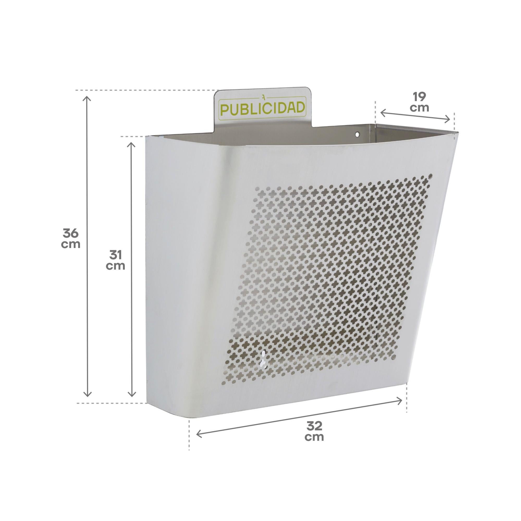 Cesta publicidad acero inoxidable hotsell