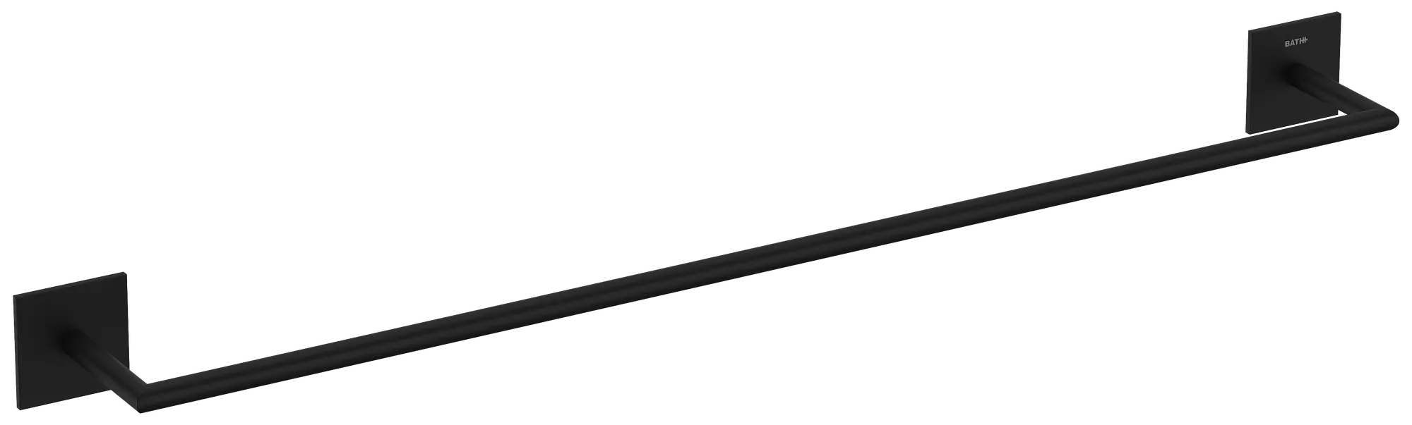 Toallero stick negro mate 60x3 cm