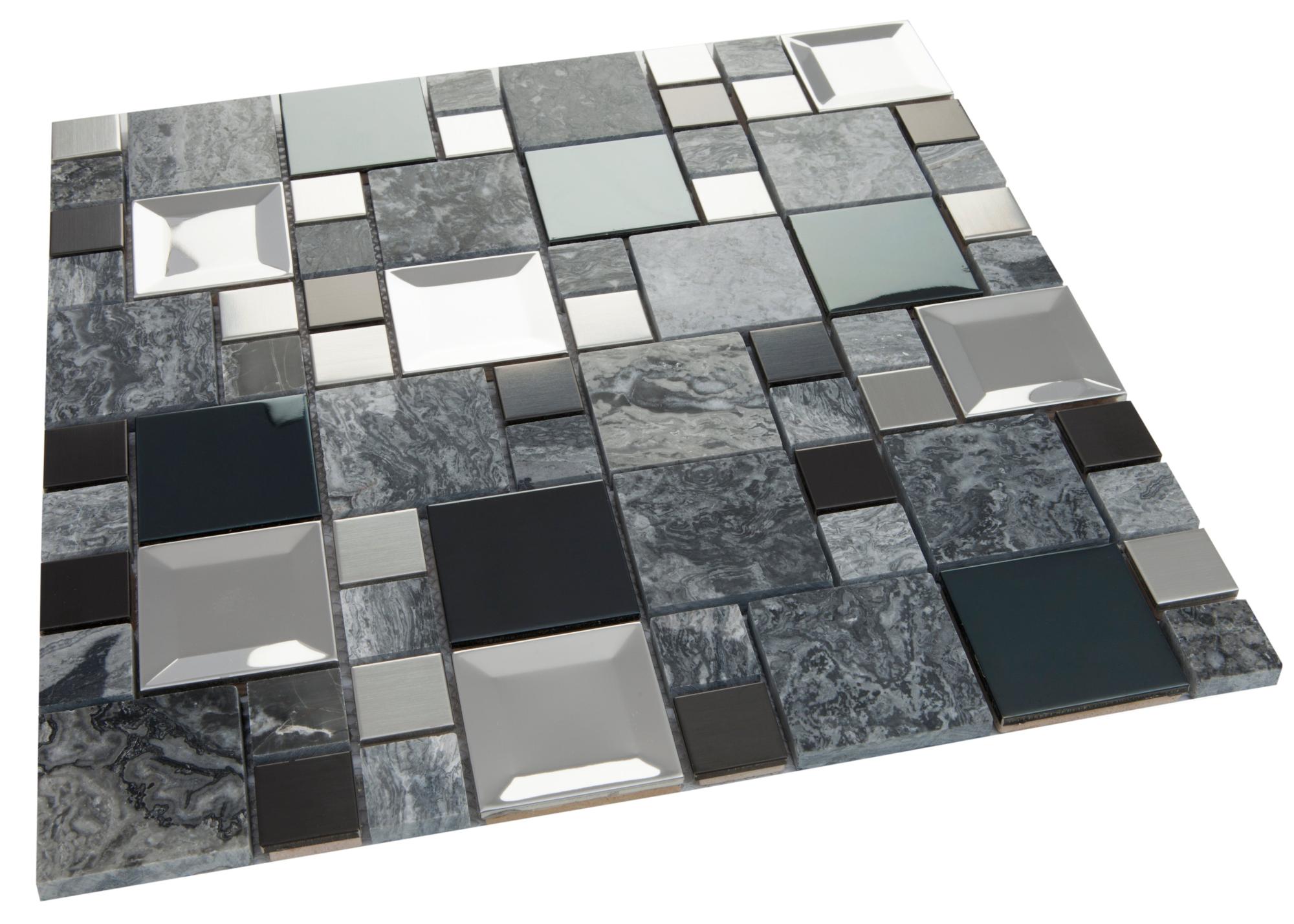 Mosaico kaos 30x30 cm gris