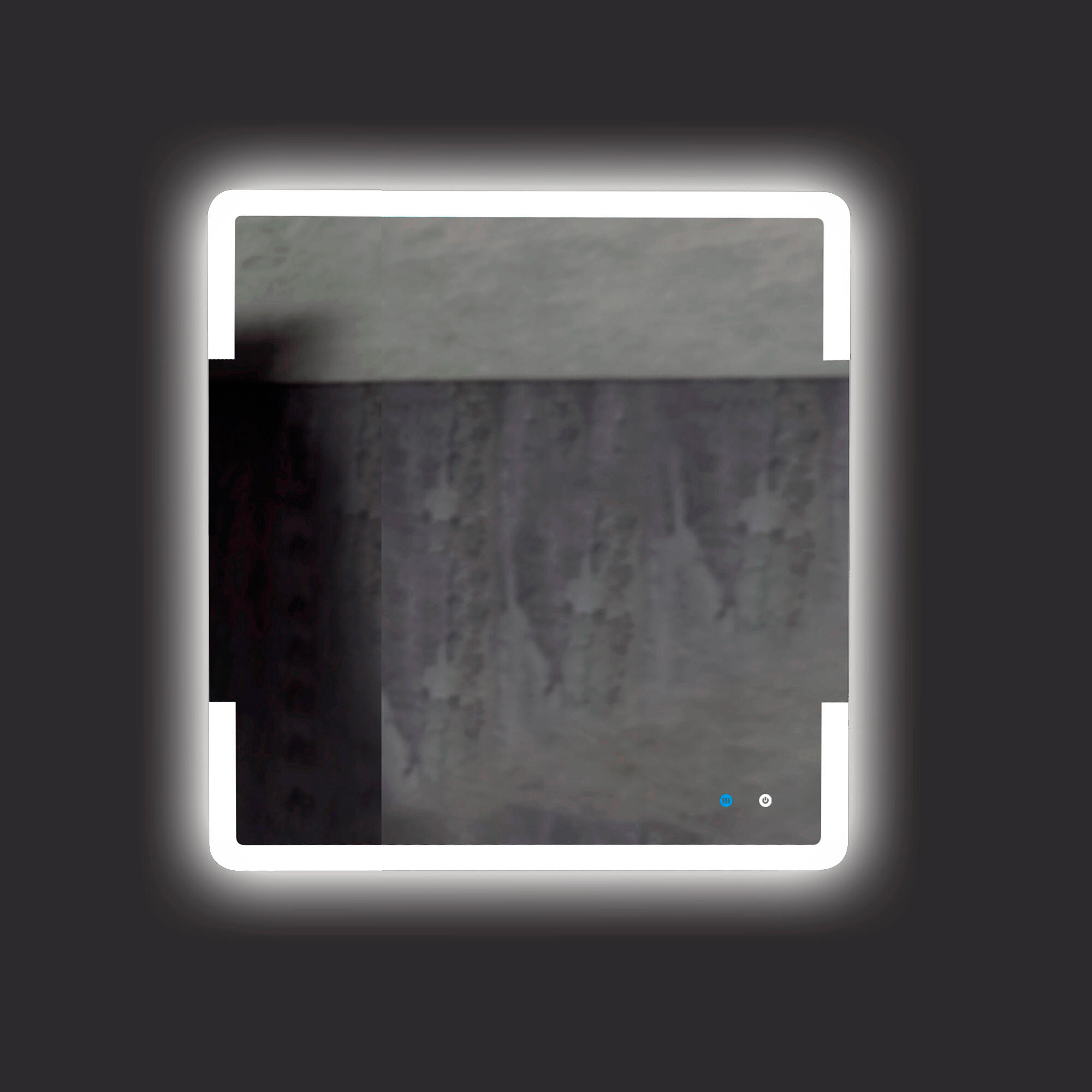 Espejo de baño con luz led marte , antivaho 80x80 cm
