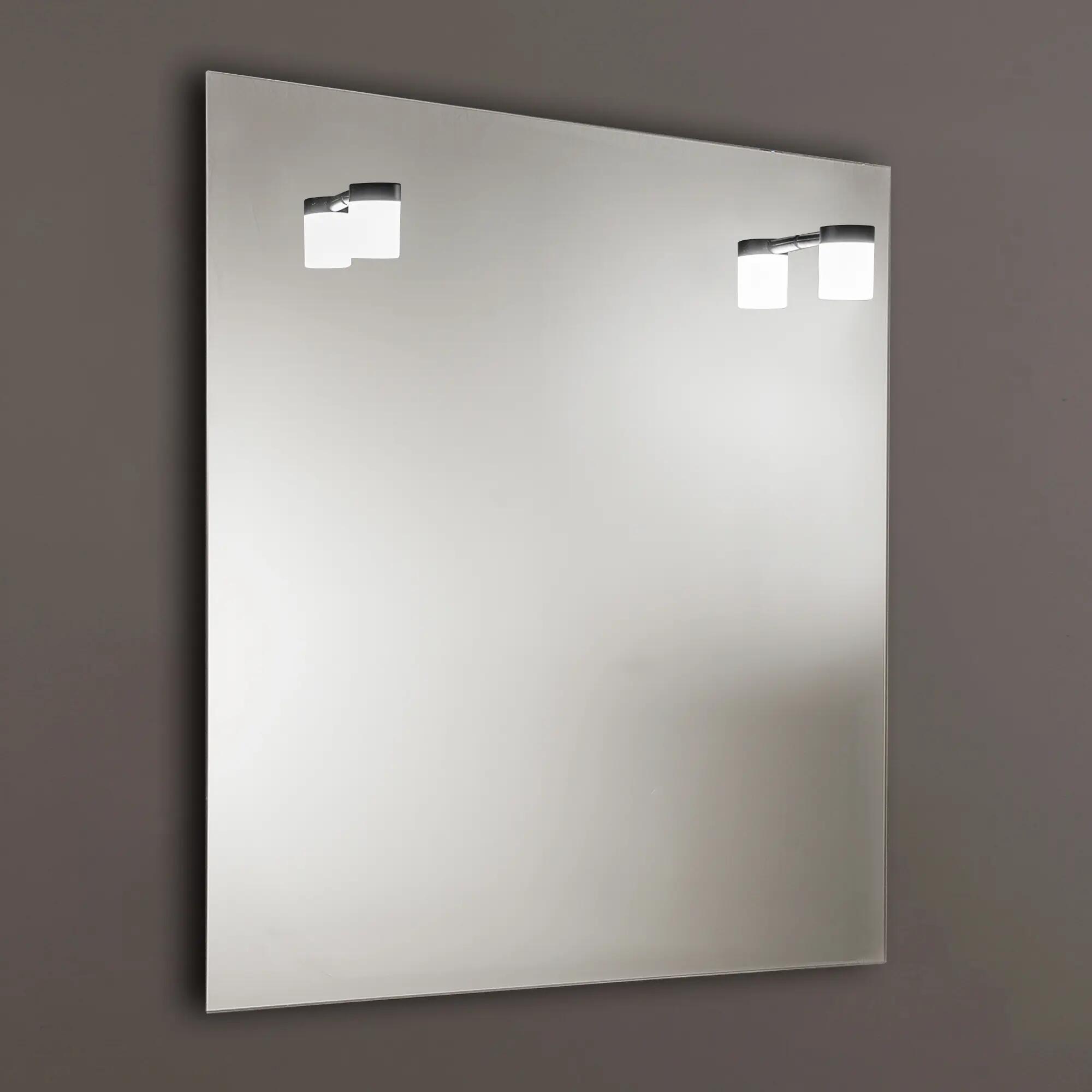 Espejo de baño con luz led mónaco 75x60 cm