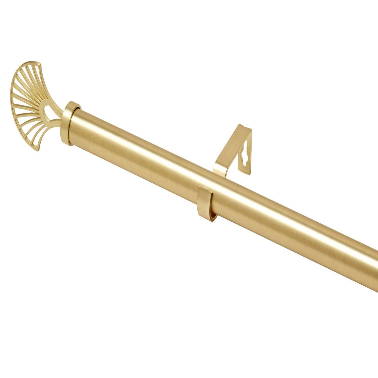 Kit de barras para cortina Palme ø28-25 mm extensible 200-360 cm dorado mate