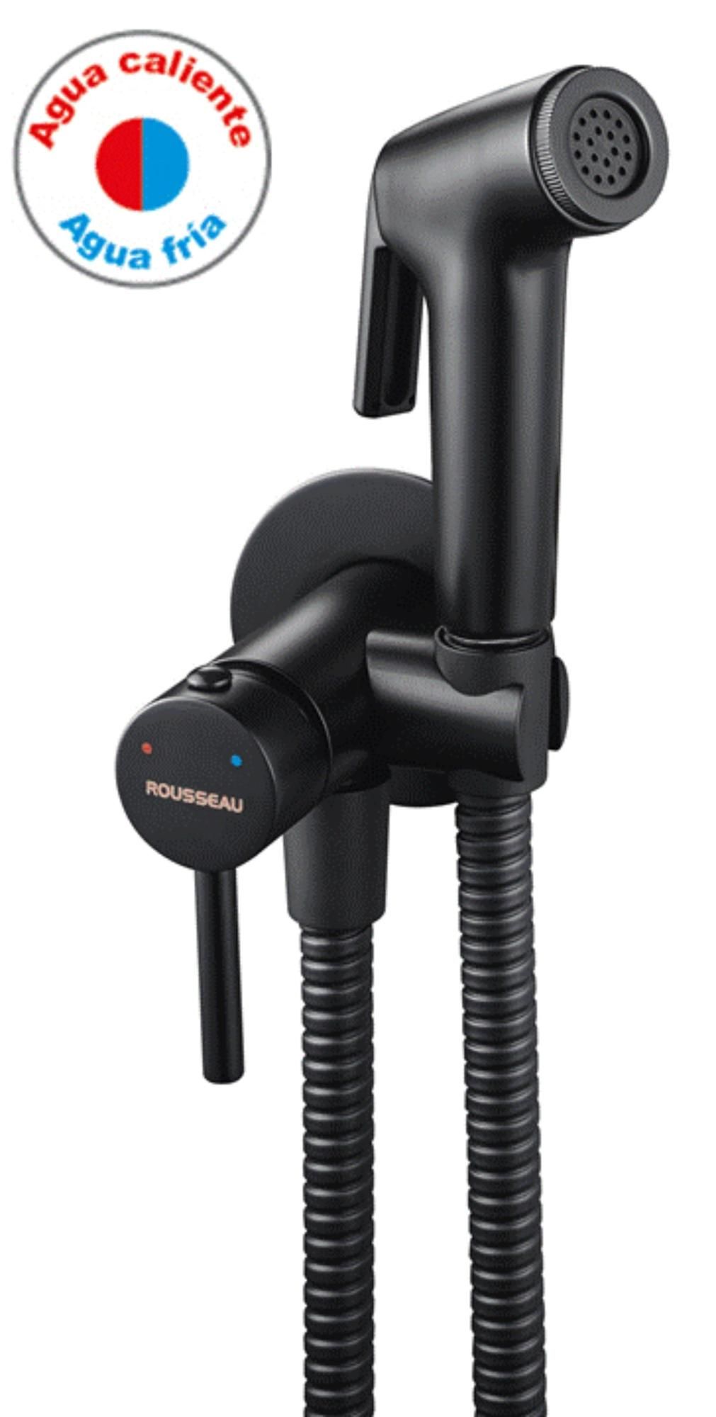Ducha inodoro EDOUARD ROUSSEAU Fr o Caliente negro 120 cm de largo
