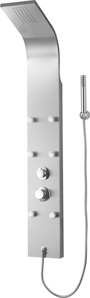 Sistema de panel de ducha Columna de Hidromasaje Ducha Negro 4 Función con  Pantalla LCD Columna