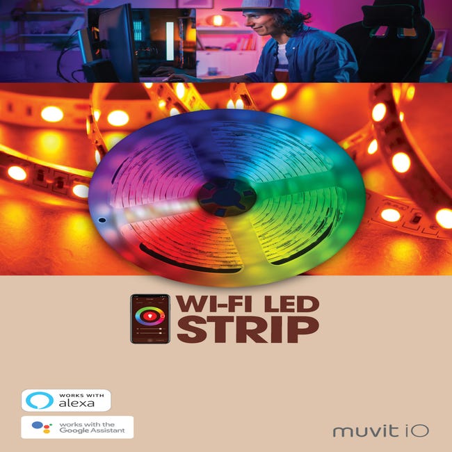 Tira LED Muvit iO Multicolor Wi-Fi 3m - Red