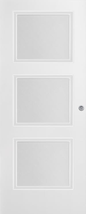 Maison Exclusive Puerta corredera ESG vidrio y aluminio 76x205 cm blanco