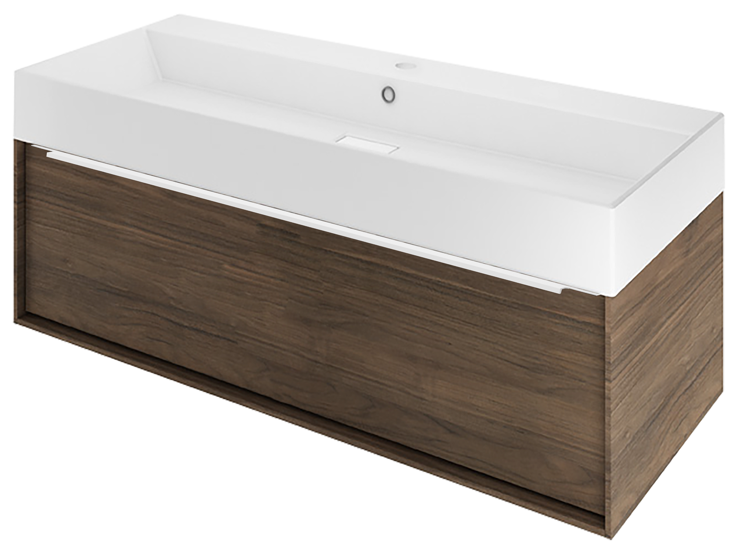 Pack de mueble de baño con lavabo neo nogal 90x48 cm