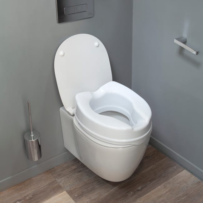 Elevador de WC para adultos con reposabrazos Tajo 19 cm Elevador de WC para  personas mayores blanco