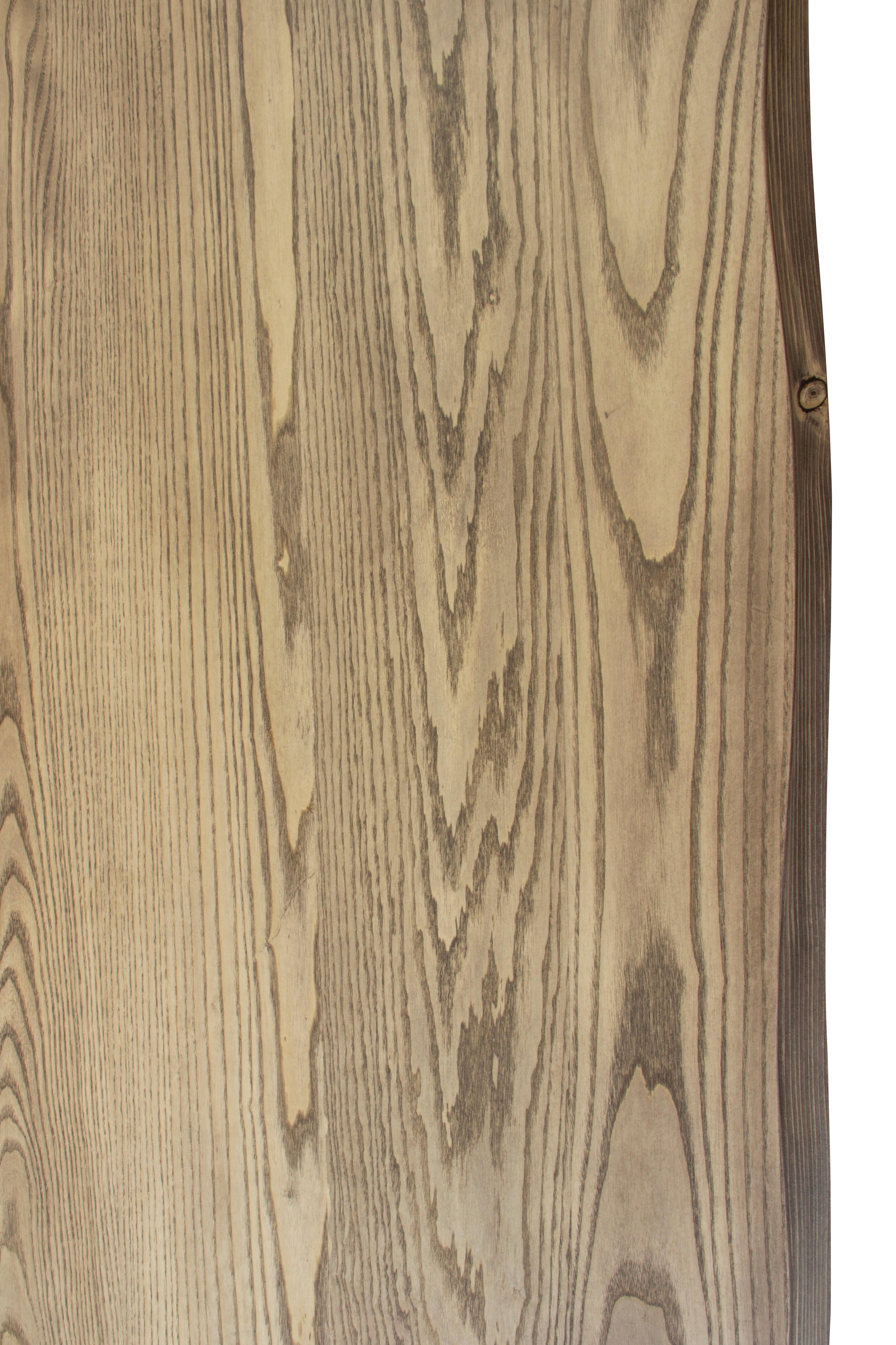 Tablero para mesa rechapado en madera de fresno 45x120x4 8 cm lados forma árbol de la marca Sin marca