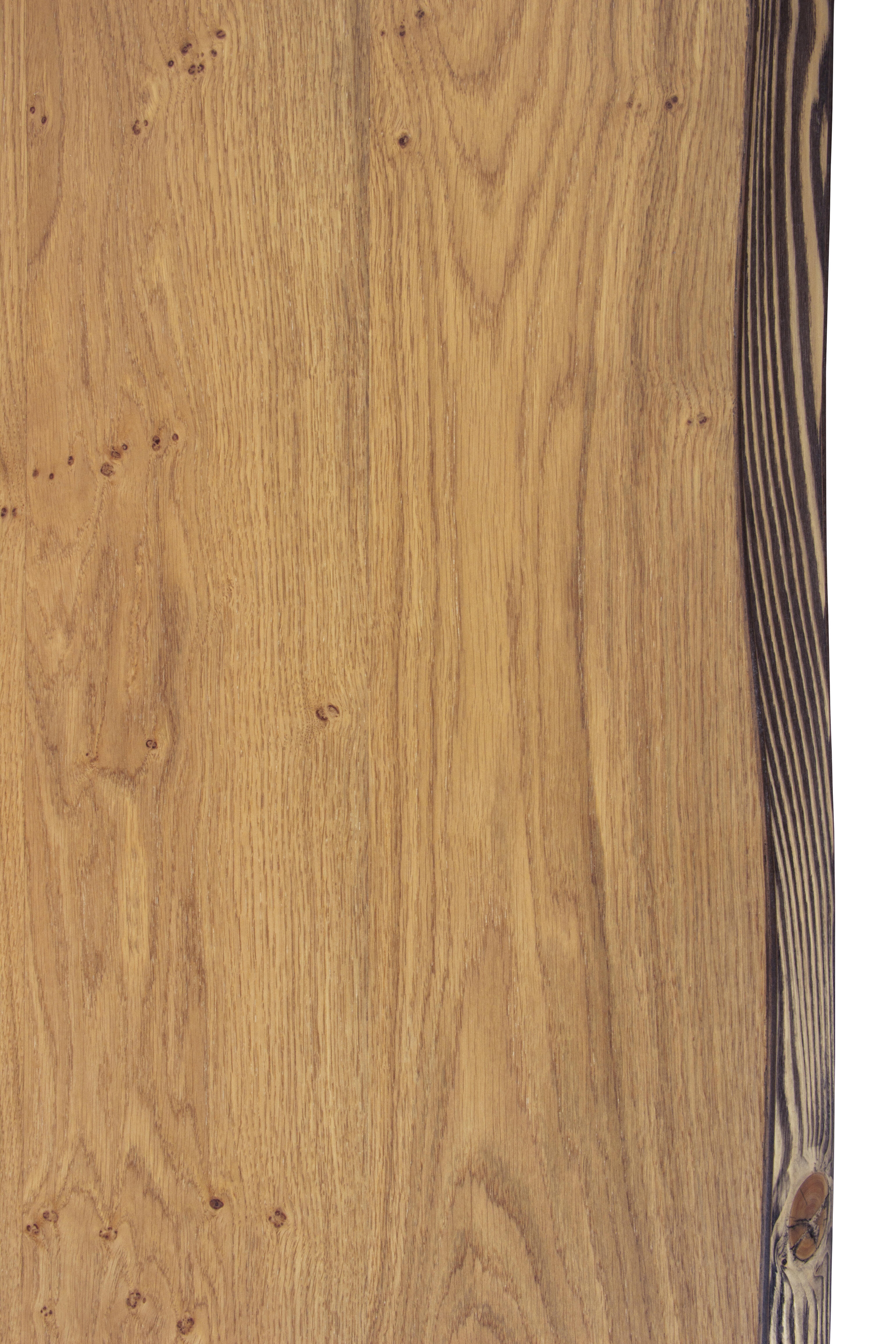 Tablero para mesa rechapado en madera de roble 92,5x185x4,8 cm lados forma árbol