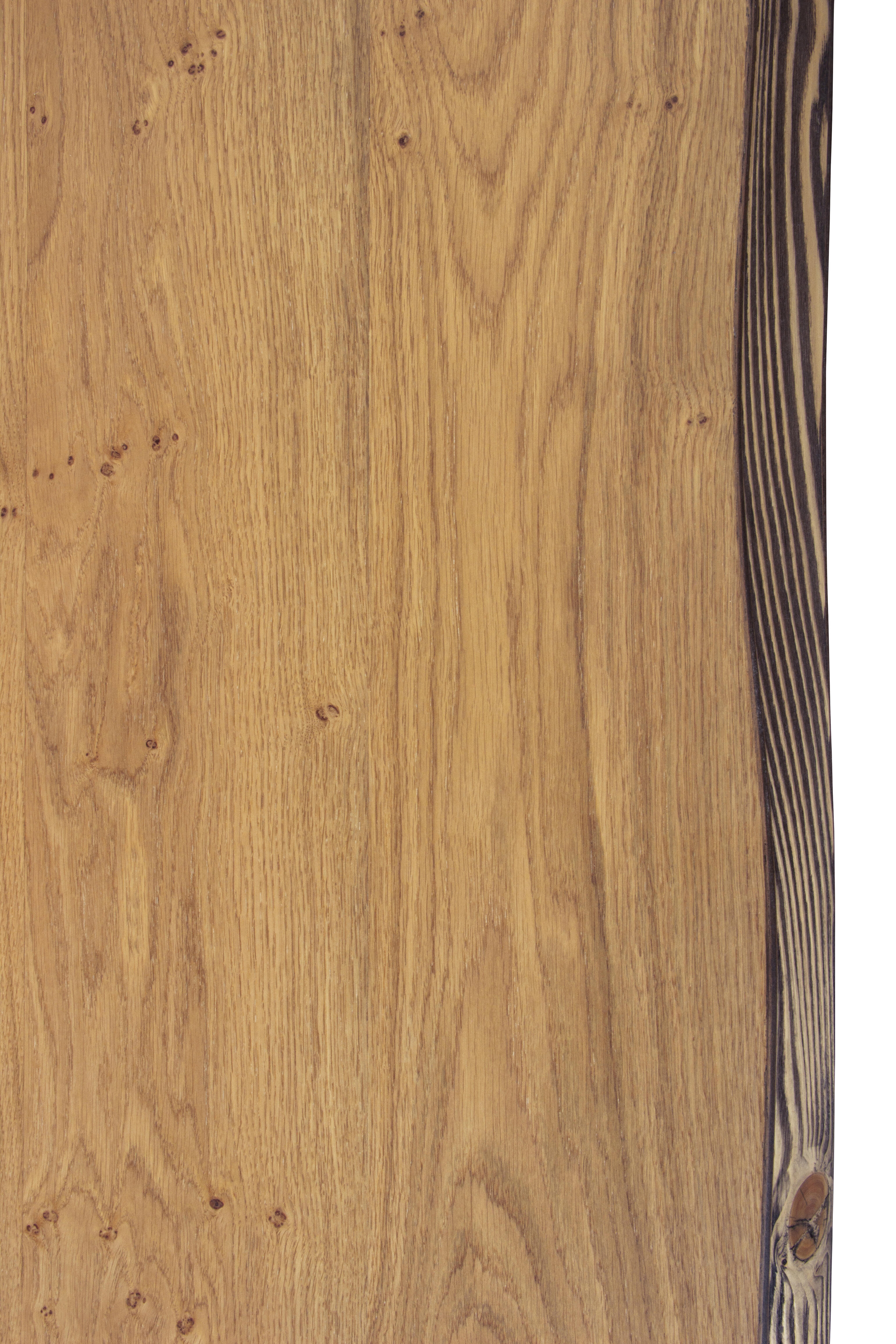Tablero para mesa rechapado en madera de roble 92 5x185x4 8 cm lados forma árbol de la marca Sin marca