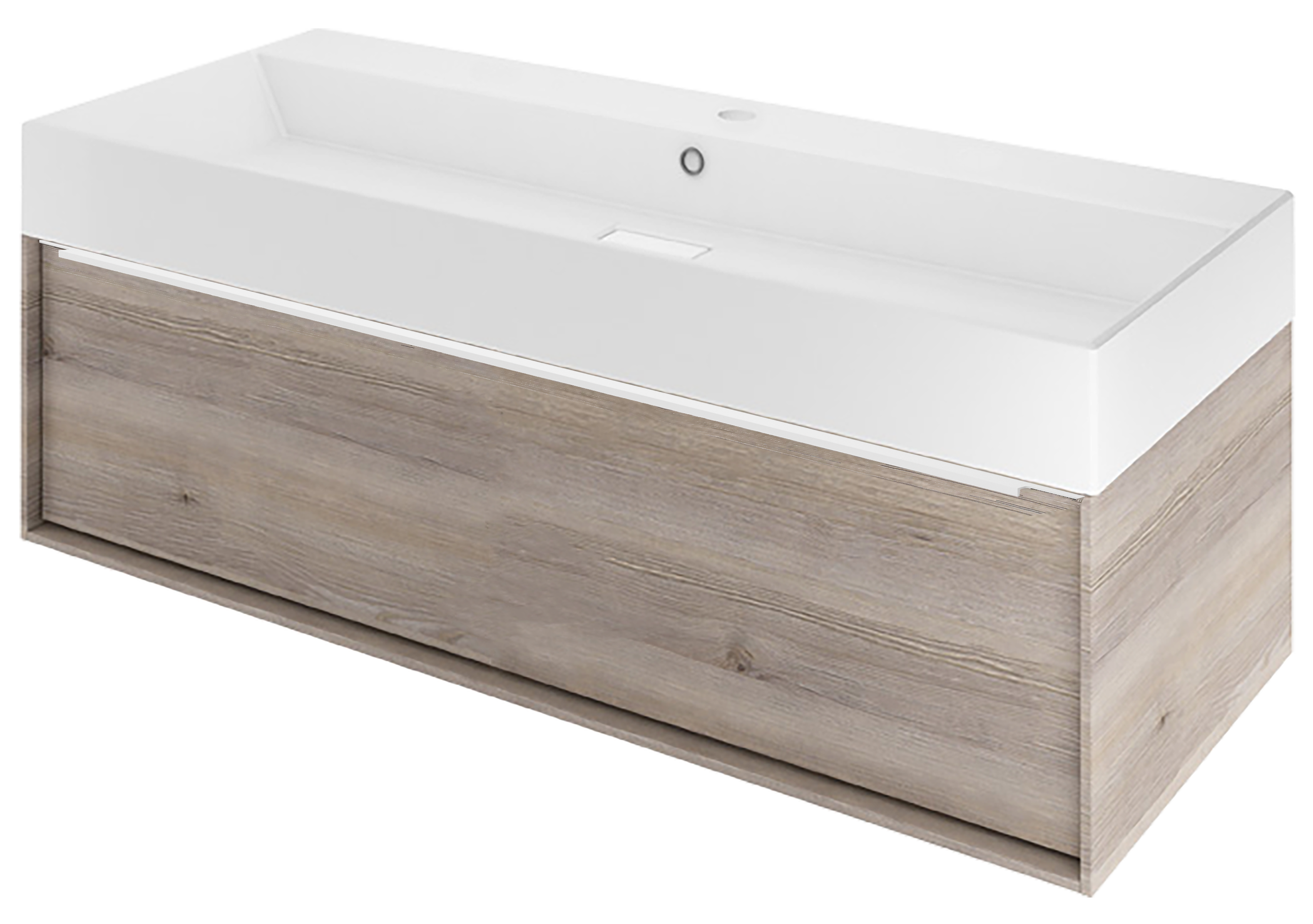 Mueble de baño con lavabo neo roble gris 105x48 cm