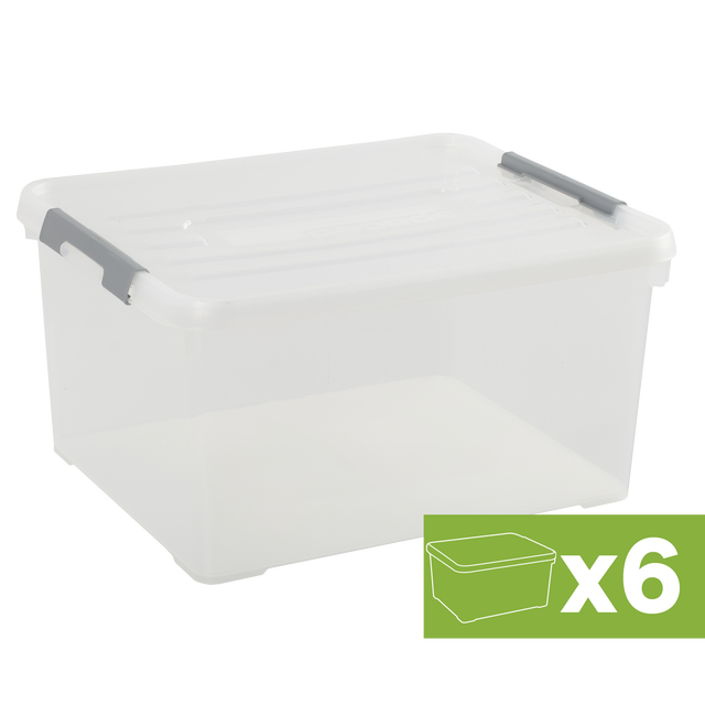 Cajas de almacenamiento, Set de 3 pzas plástico opaco 6 litros