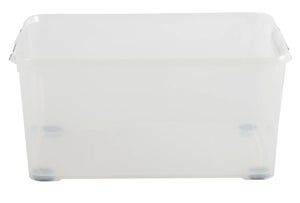 Cajas De Almacenaje Transparente – Cajas Organizadoras De Plástico Con Tapa  Y Ruedas 60 Litros (plata)jardin202 con Ofertas en Carrefour