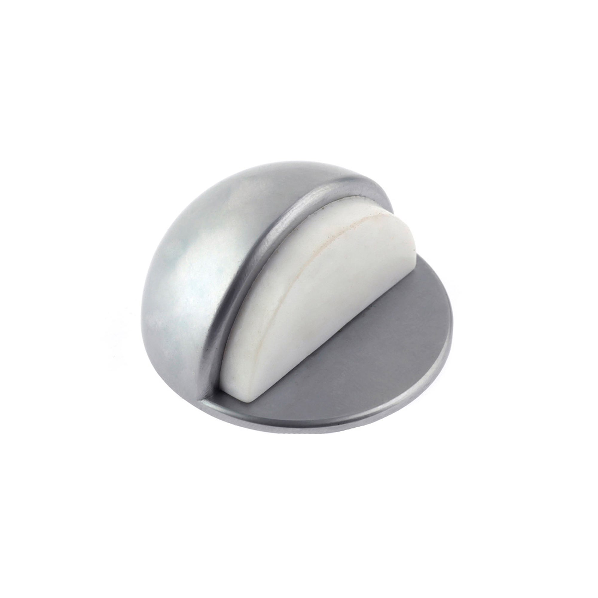 4 topes de puerta cromo mate, medidas: 45x45x25mm