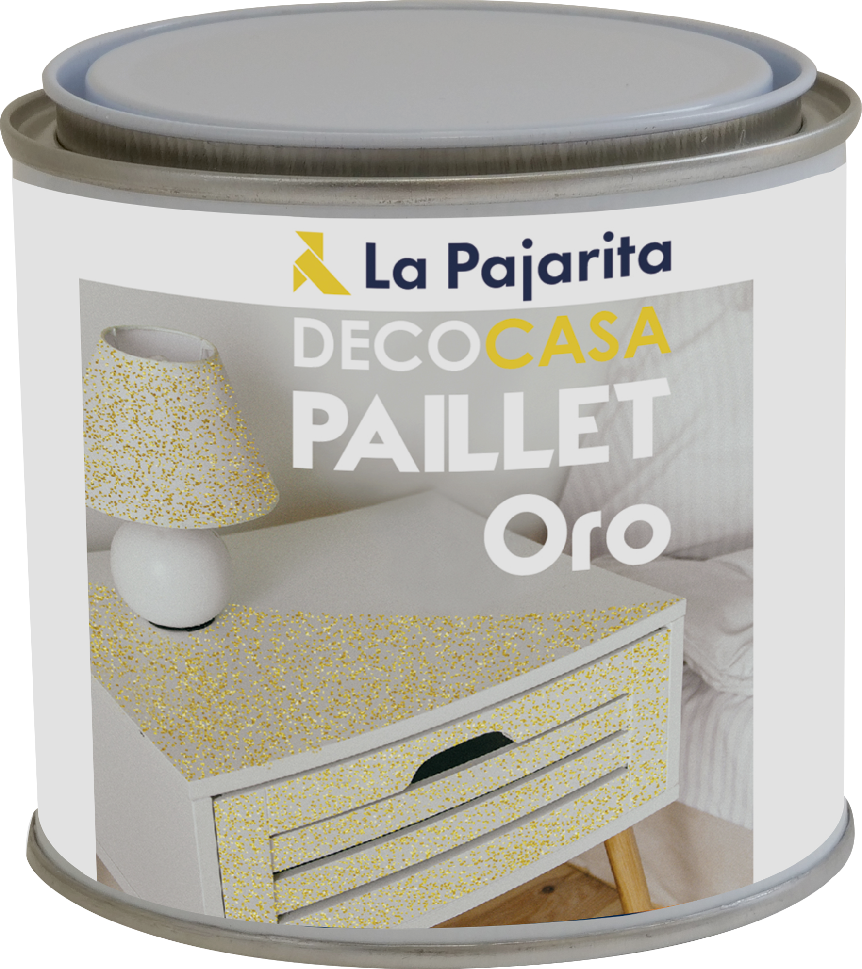 Pintura paillet glitter la pajarita 500ml oro