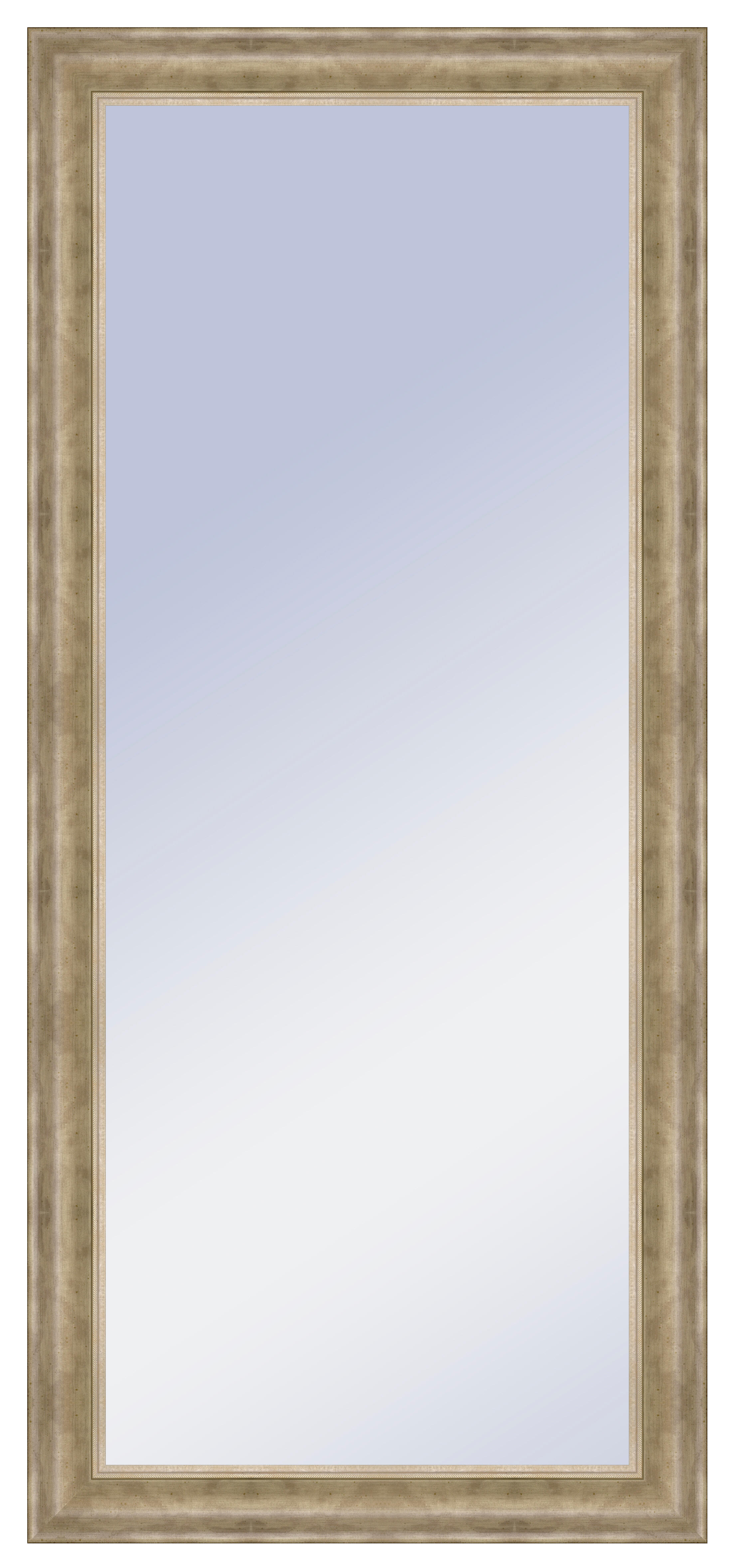 Espejo enmarcado rectangular amelie plata 145 x 65 cm