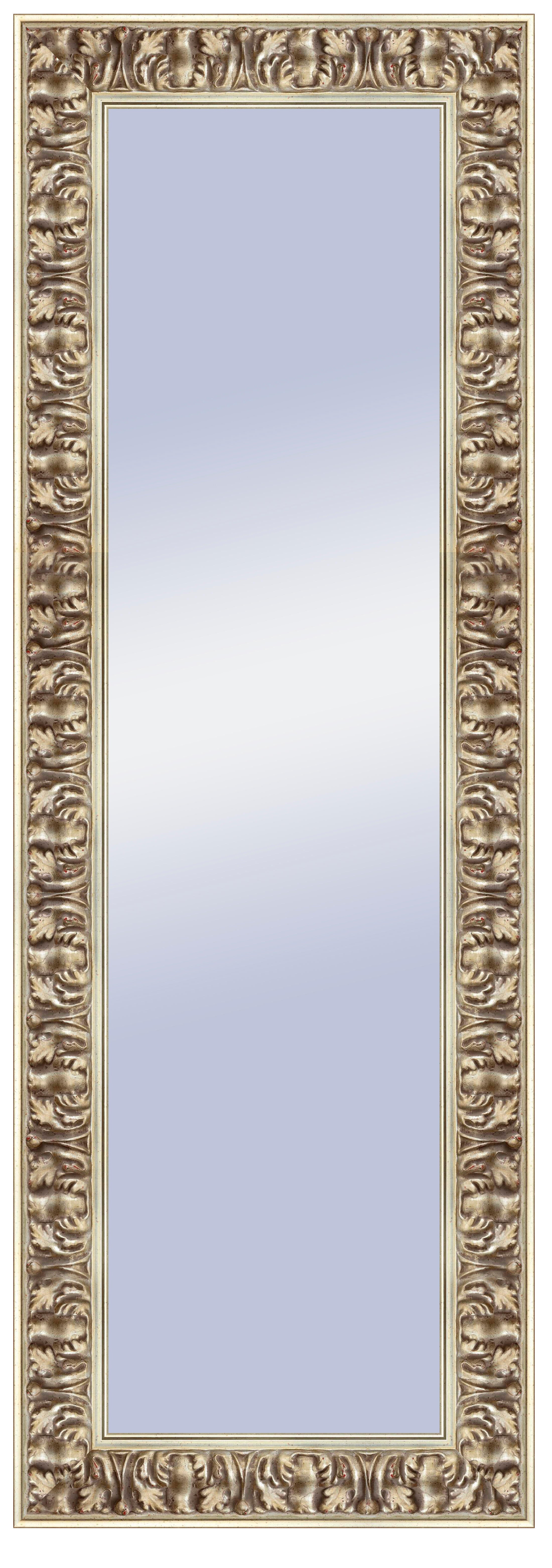 Espejo enmarcado rectangular gisele barroco plata 137 x 47 cm