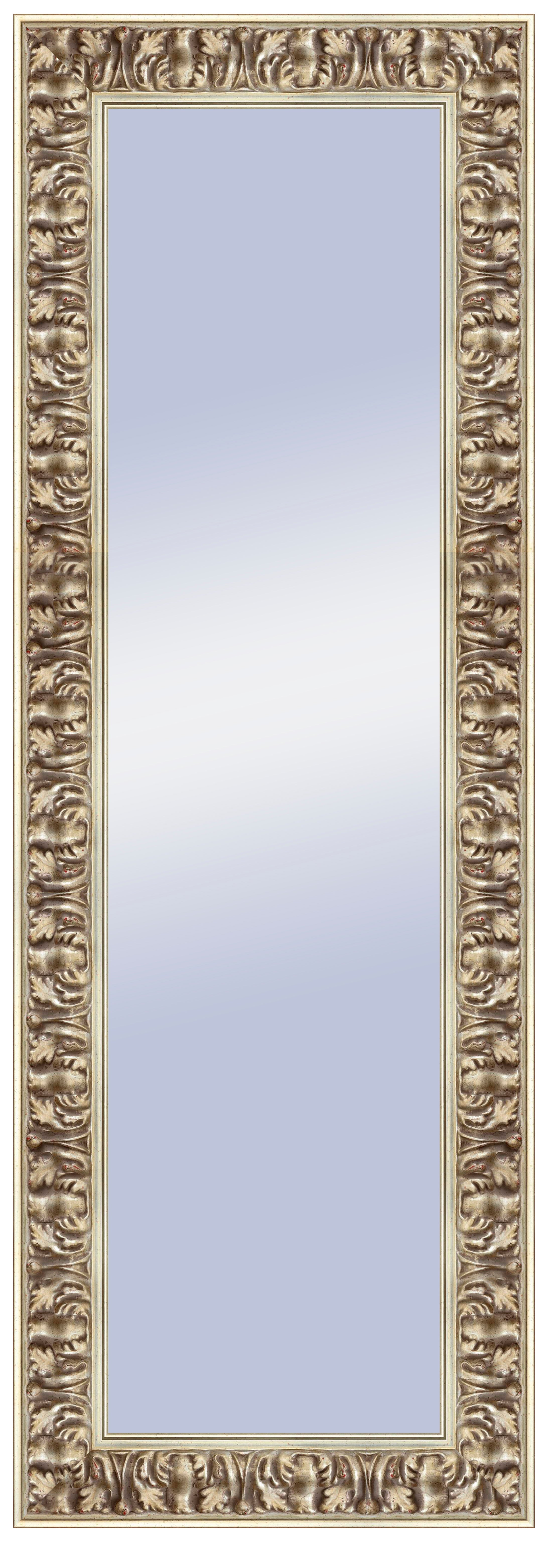 Espejo enmarcado rectangular gisele barroco plata 137 x 47 cm