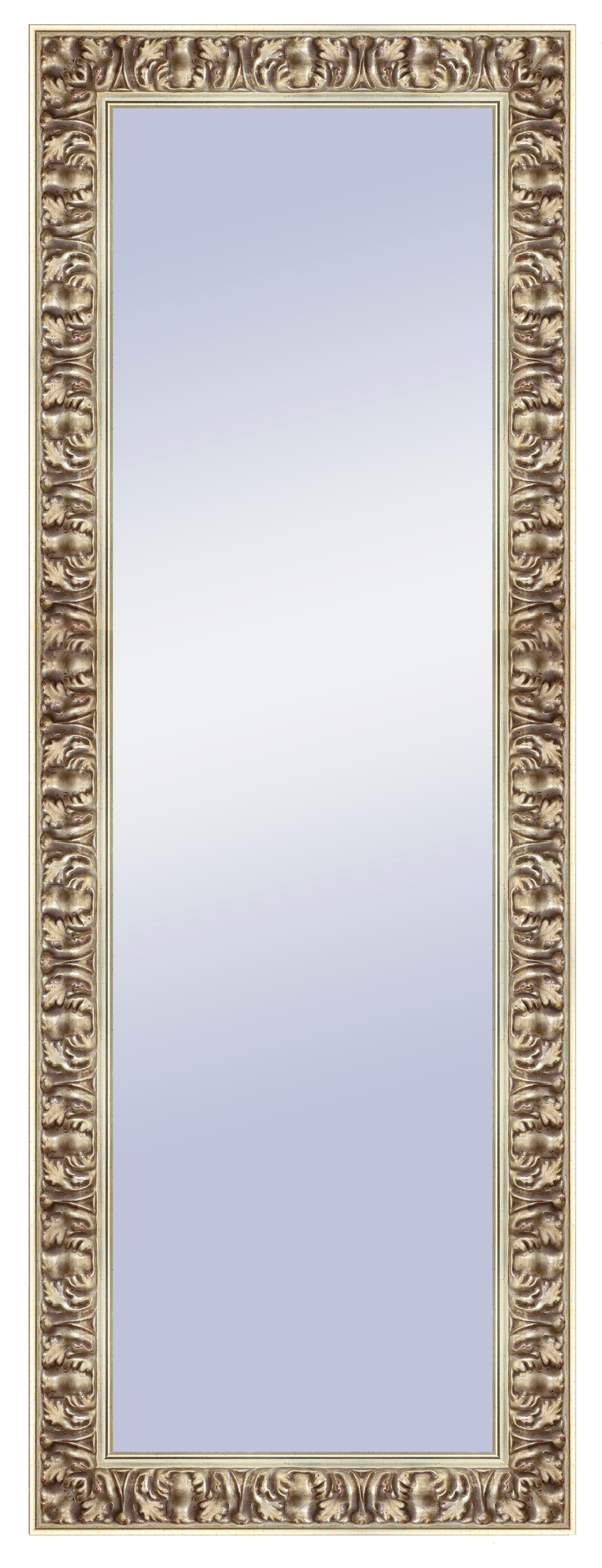 Espejo enmarcado rectangular gisele barroco plata 157 x 57 cm