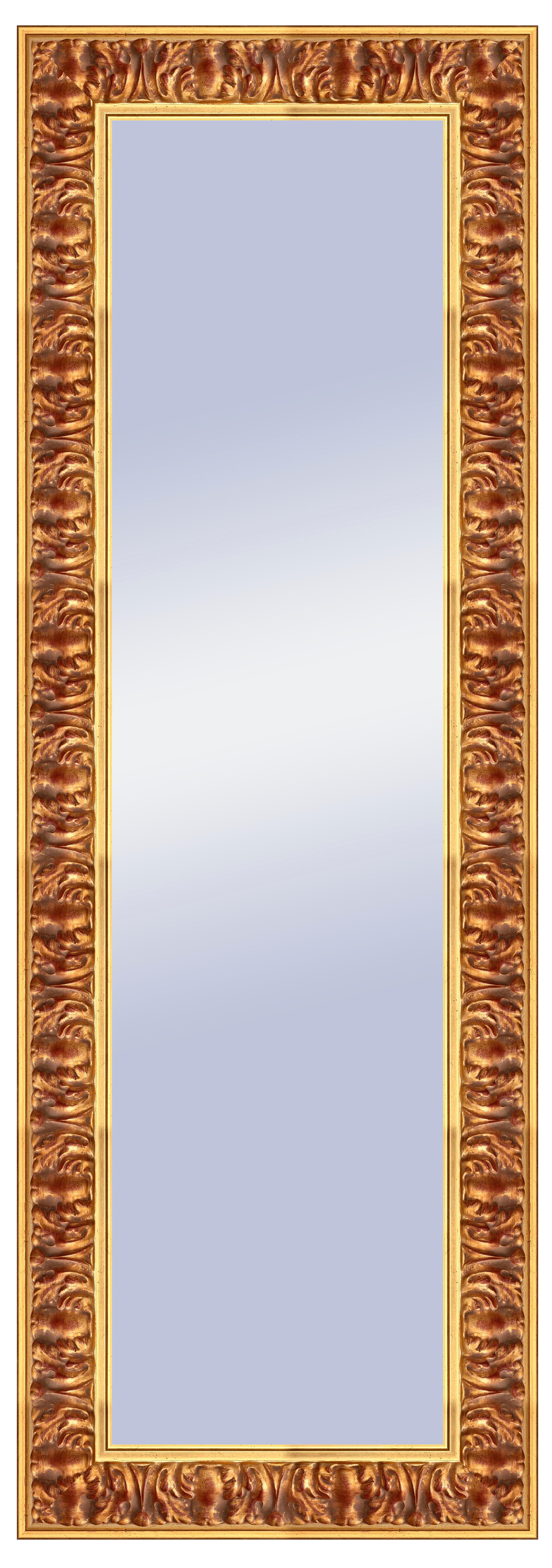 Espejo enmarcado rectangular liliane barroco dorado 137 x 47 cm