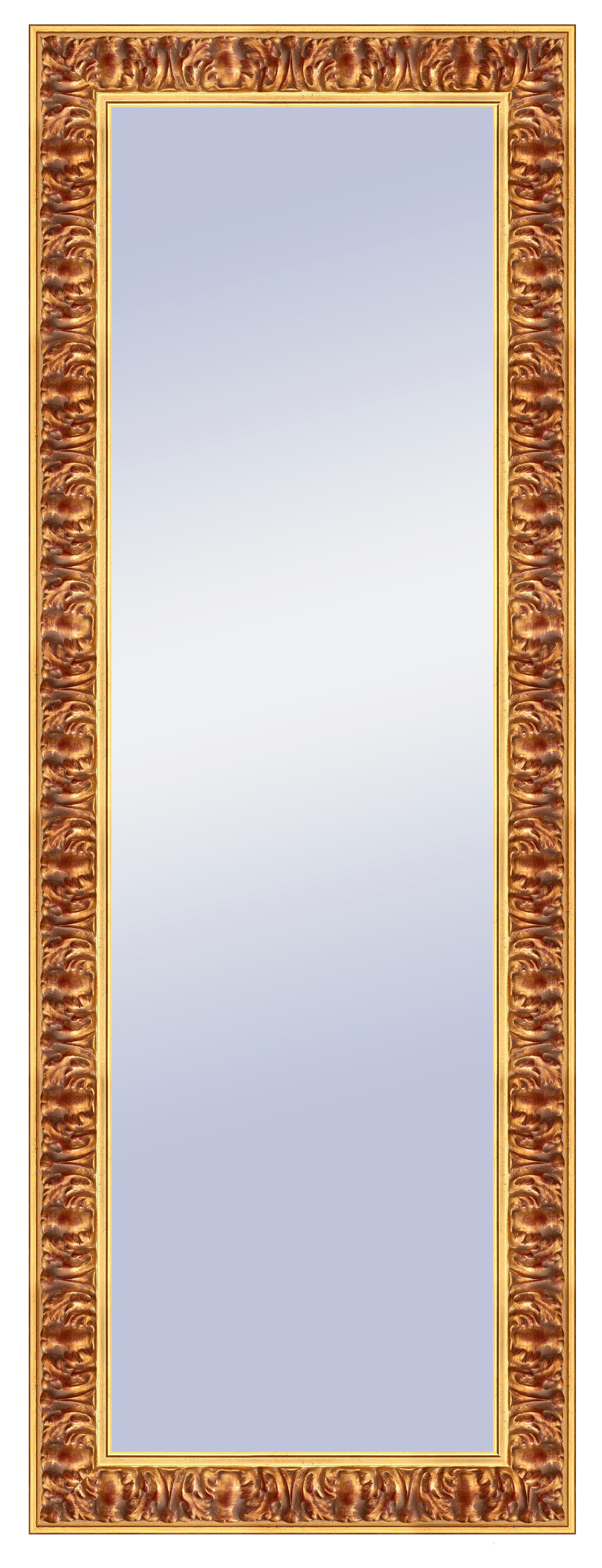 Espejo enmarcado rectangular liliane barroco dorado 157 x 57 cm