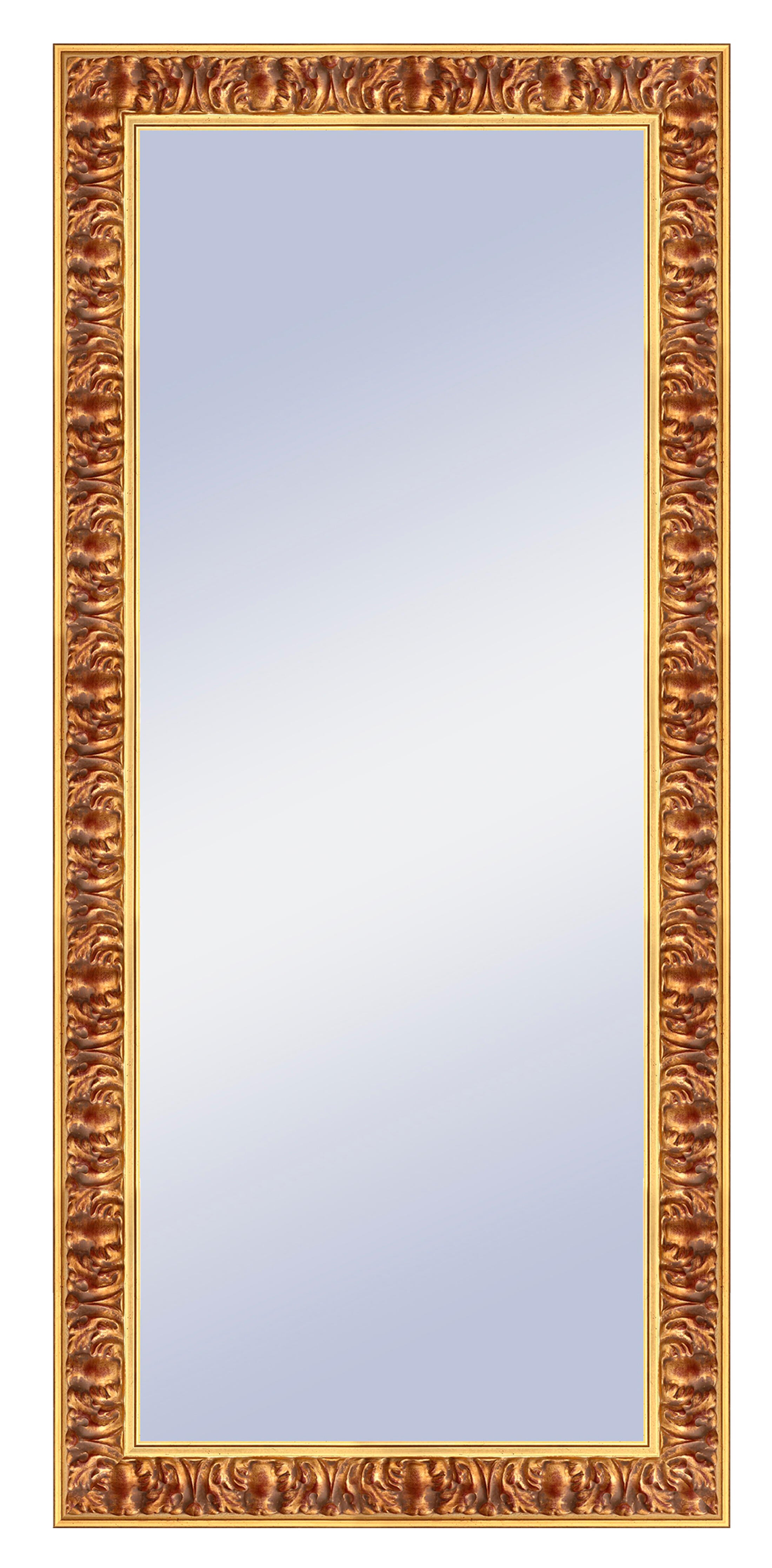 Espejo enmarcado rectangular liliane barroco dorado 147 x 67 cm