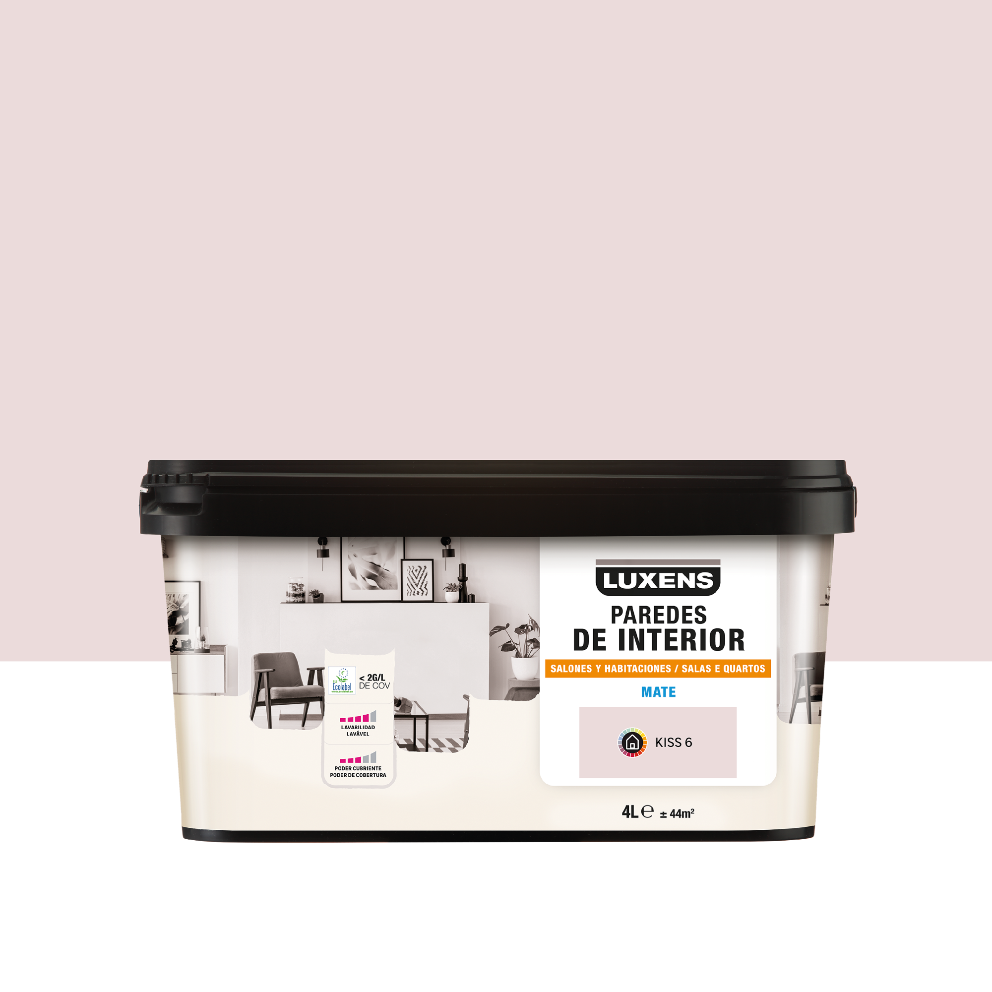 Pintura salones y habitaciones LUXENS mate 4L Kiss 6