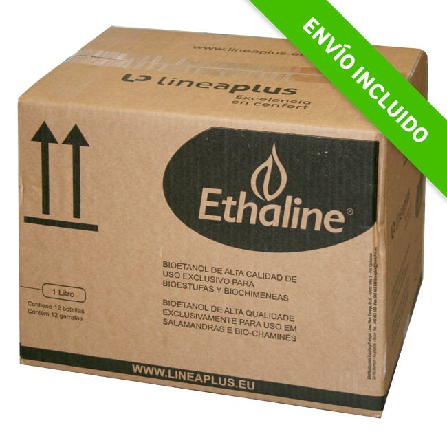 amistad Torbellino revolución Pack de 12 bidones de bioetanol ETHALINE 1L | Leroy Merlin