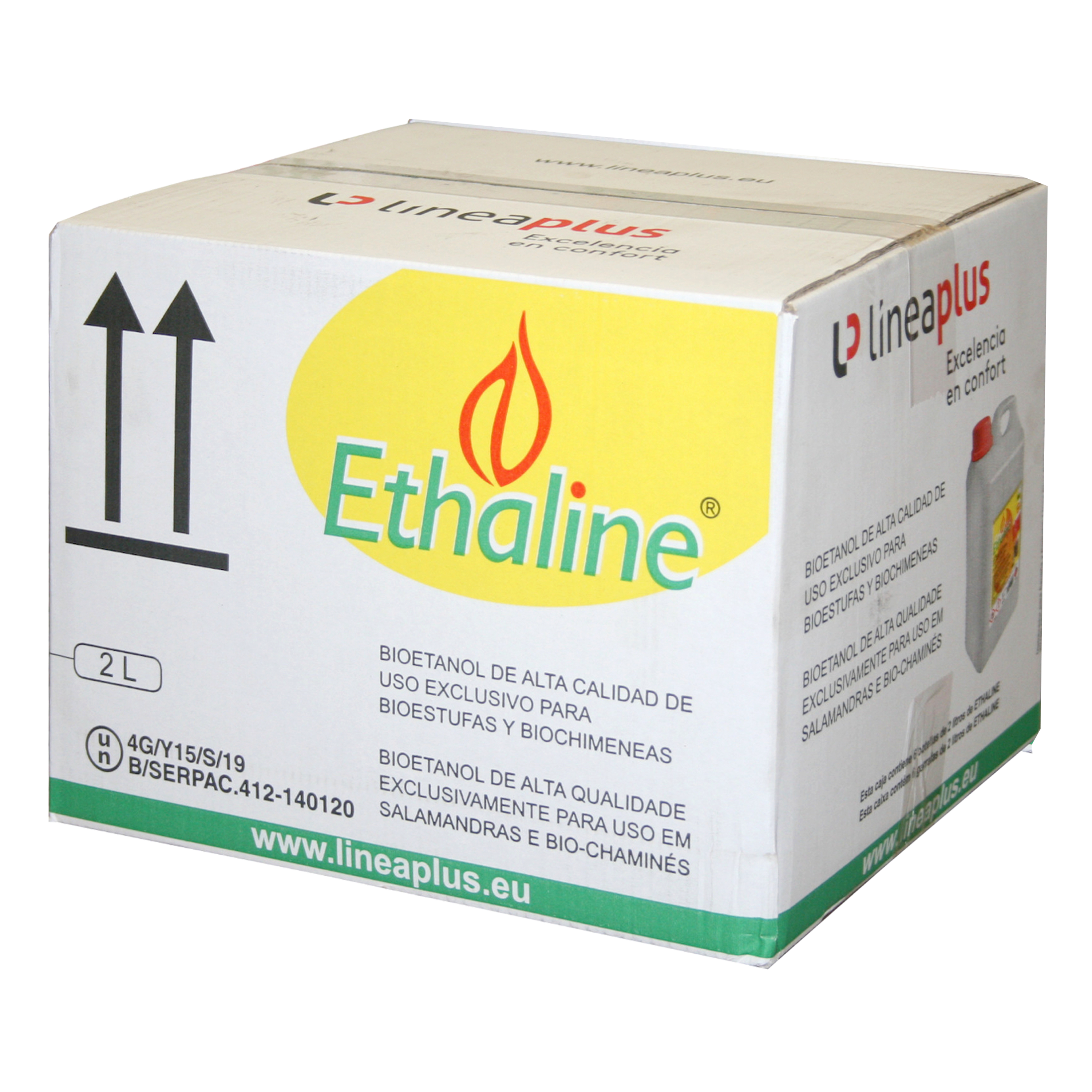 Pack de 6 bidones de bioetanol ethaline 2l