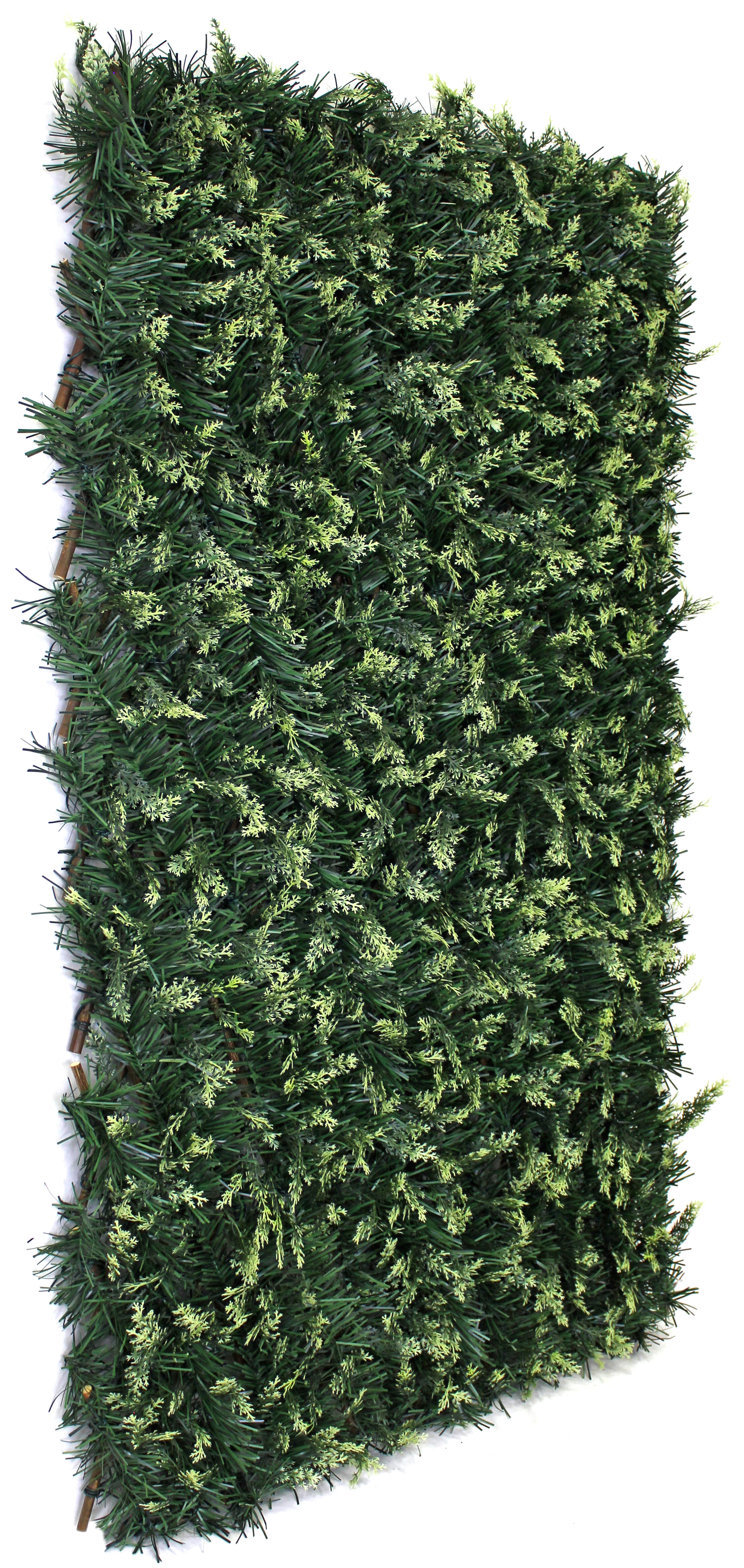 Celosía extensible de rattan verde 100x150 cm