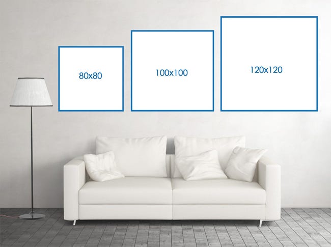 Canvas Mujer y loro 80x80 cm | Leroy Merlin