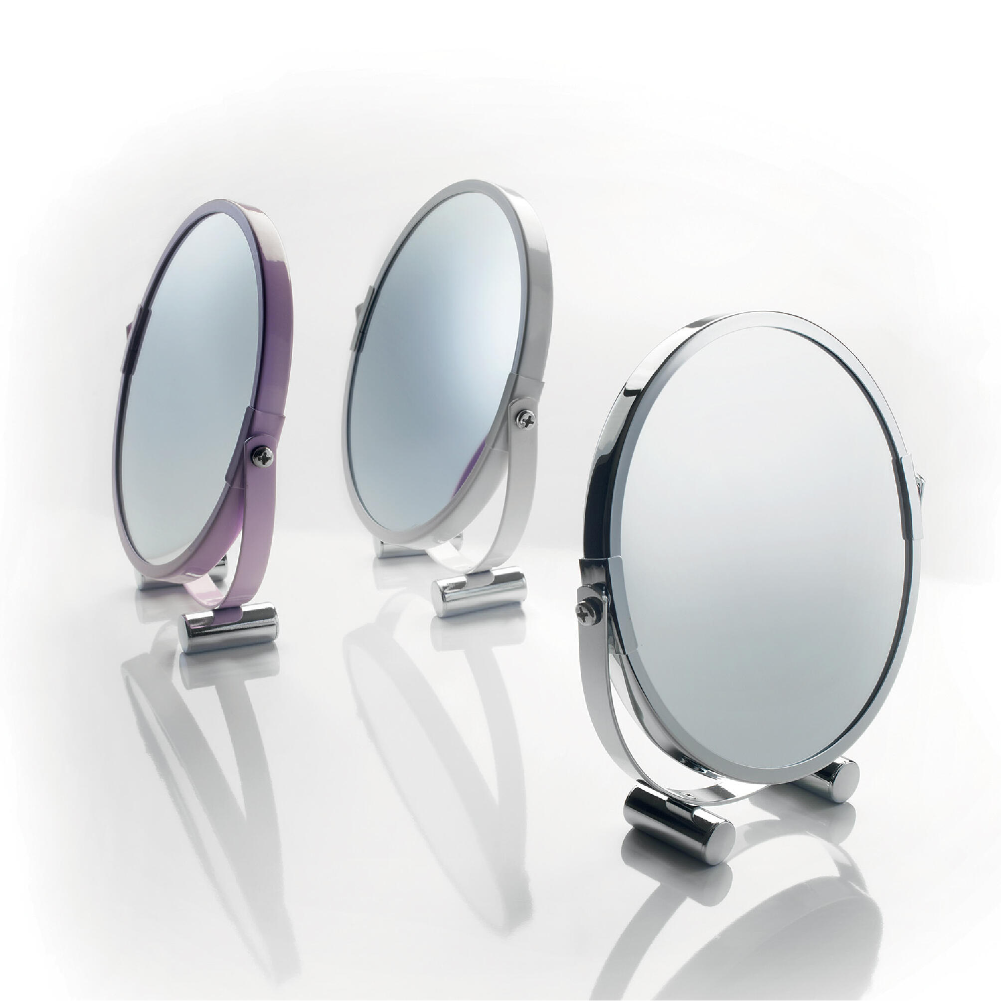 Espejo cosmético de aumento monica x 5 gris / plata
