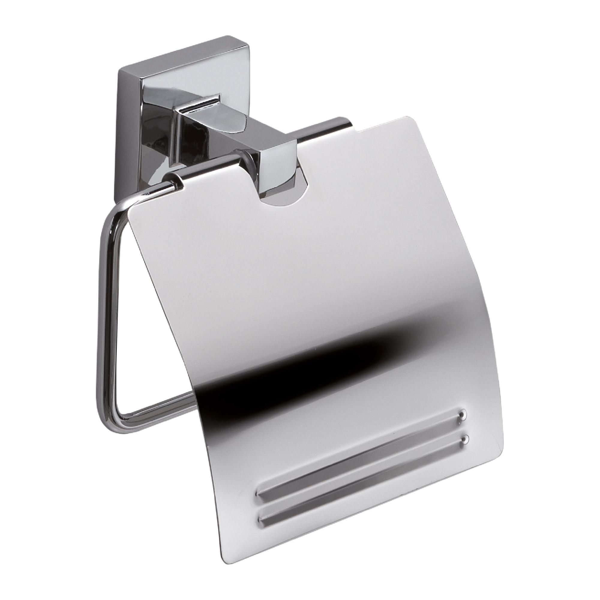 Portarrollo wc olimpo gris brillante 12.6x13 cm de la marca GEDY