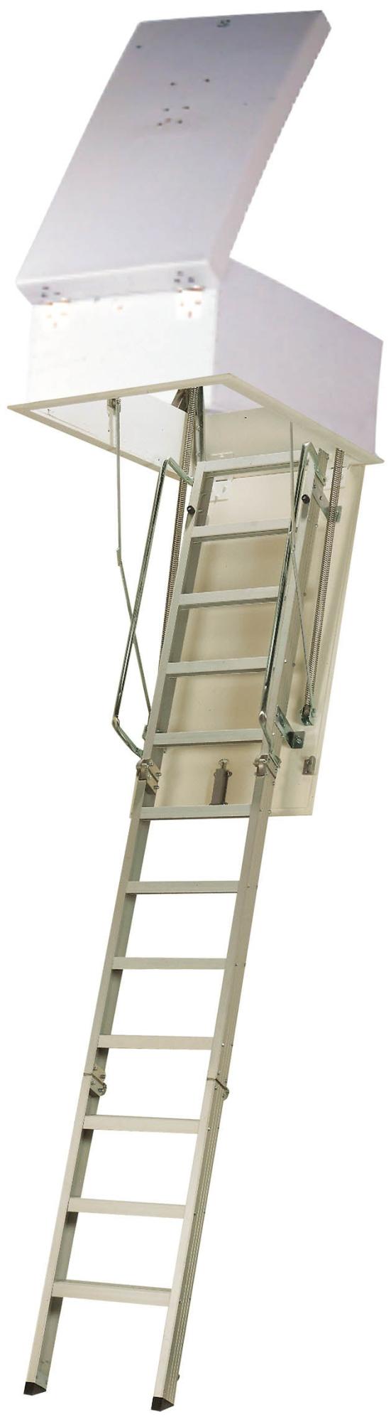 Escalera escamoteable c3 plegable doble tapa aluminio cajon 120x60cm de la marca KOTAS