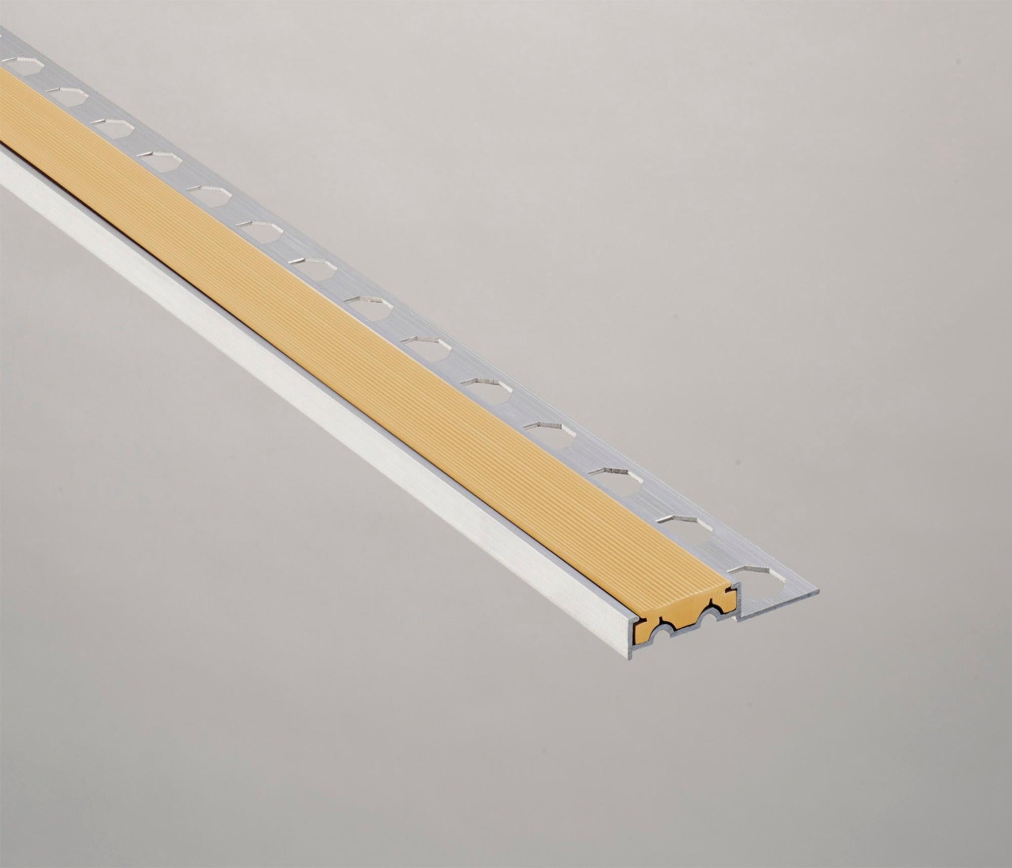 Perfil para peldaño emac 1 alu+pvc 10x2500 beige-03 de la marca EMAC COMPLEMENTOS