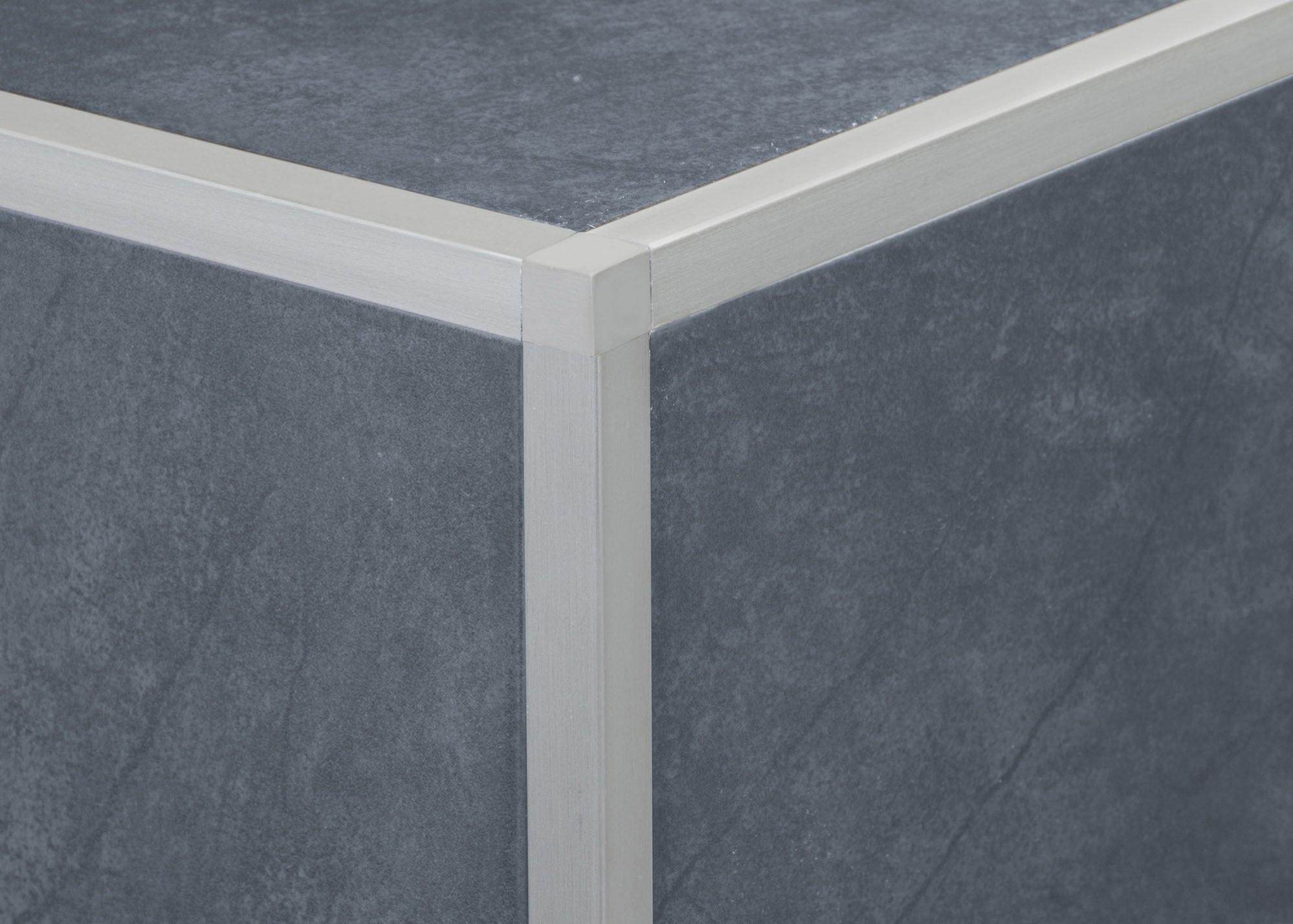 Perfil de ángulo interno de aluminio 1x255 cm anod.espejo-110 de la marca EMAC COMPLEMENTOS