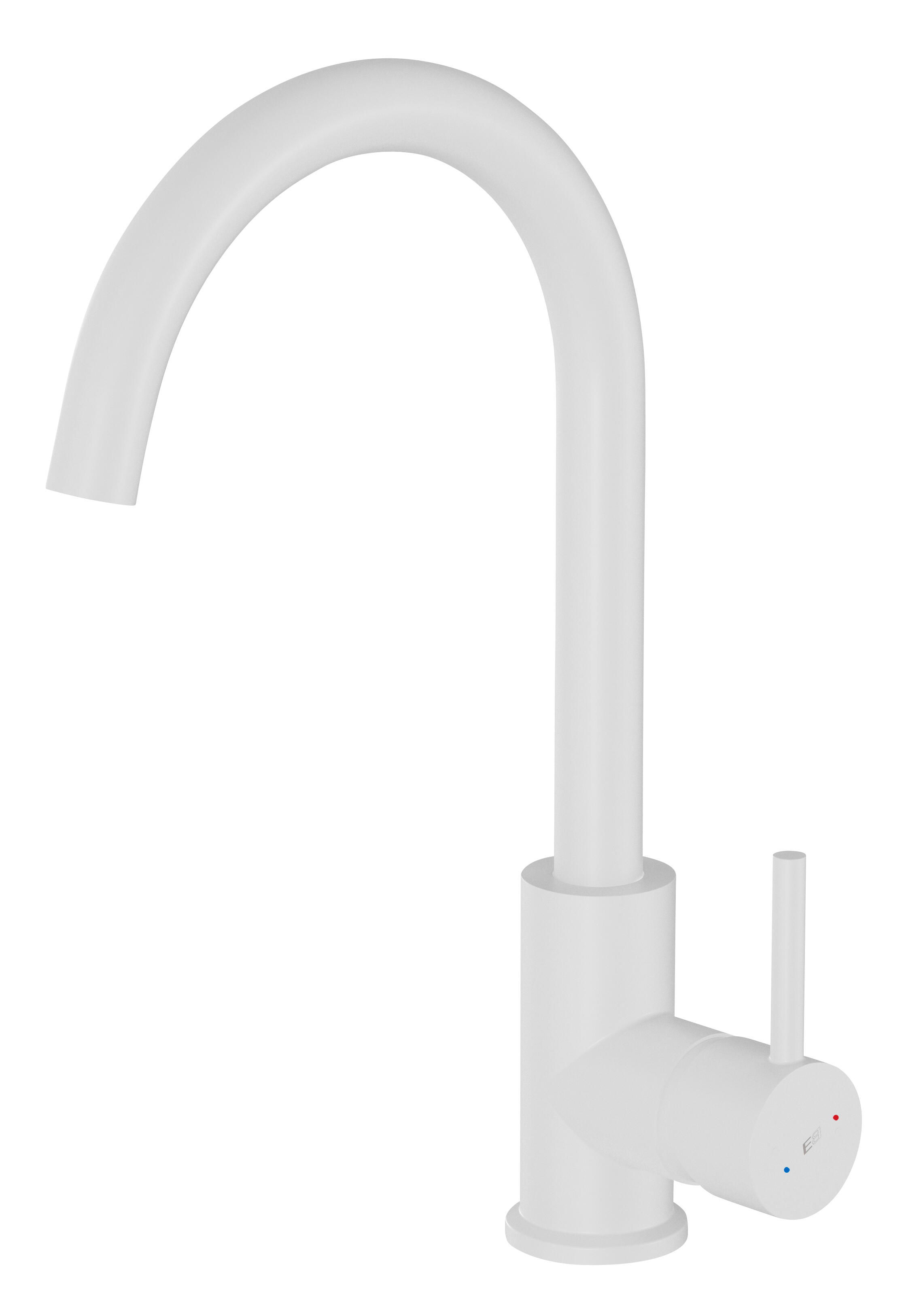 Grifo de cocina monomando essebagno kiwo blanco