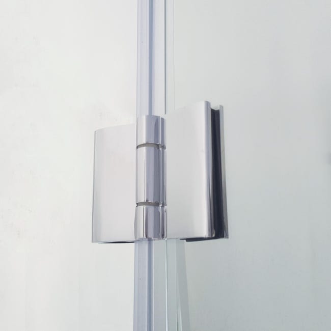 Mampara plegable Quad transparente cromado 6mm (77.5-80.5)x190cm