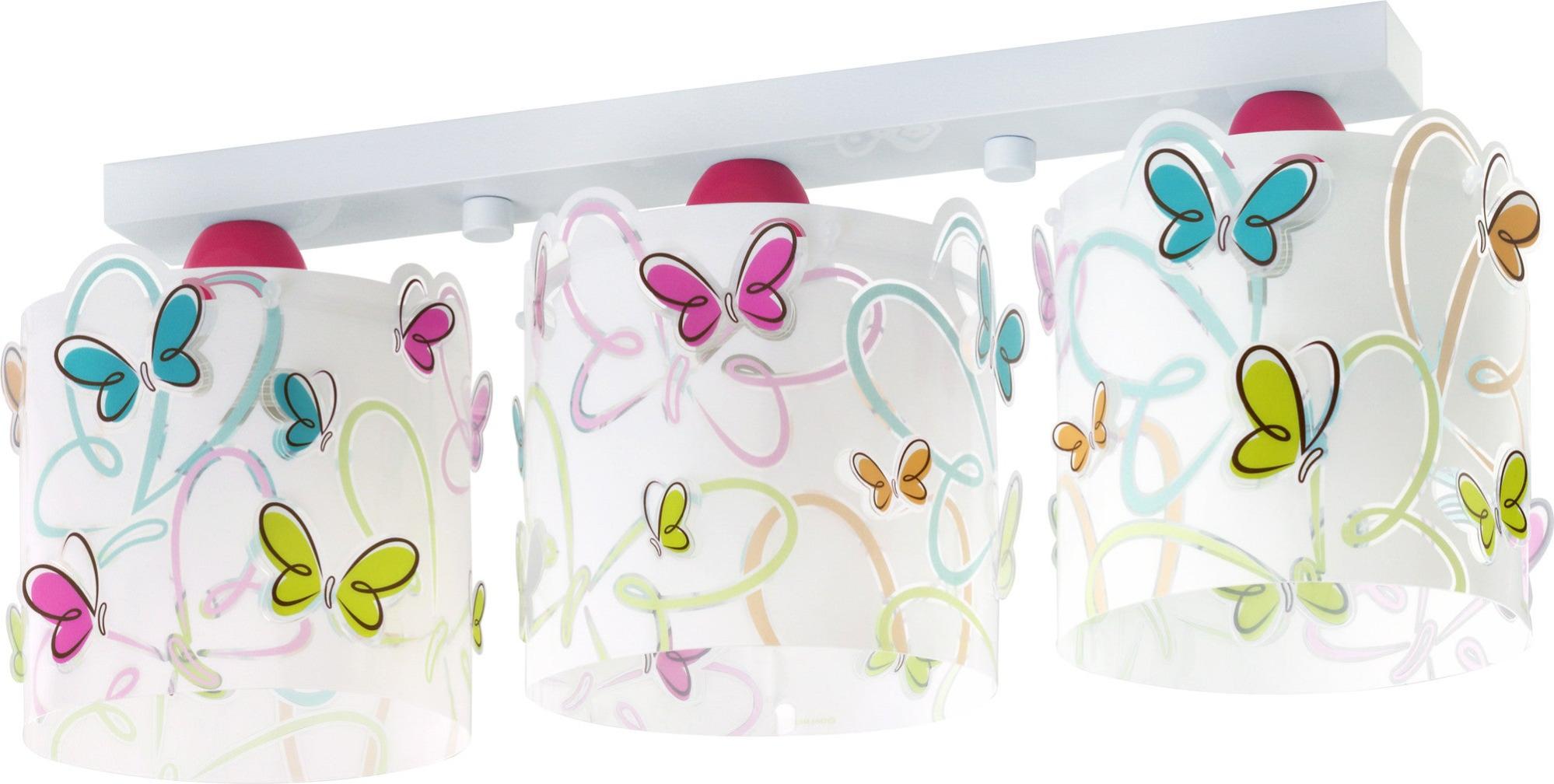 Plafón 3 luces butterfly dalber 62143 60w multicolor
