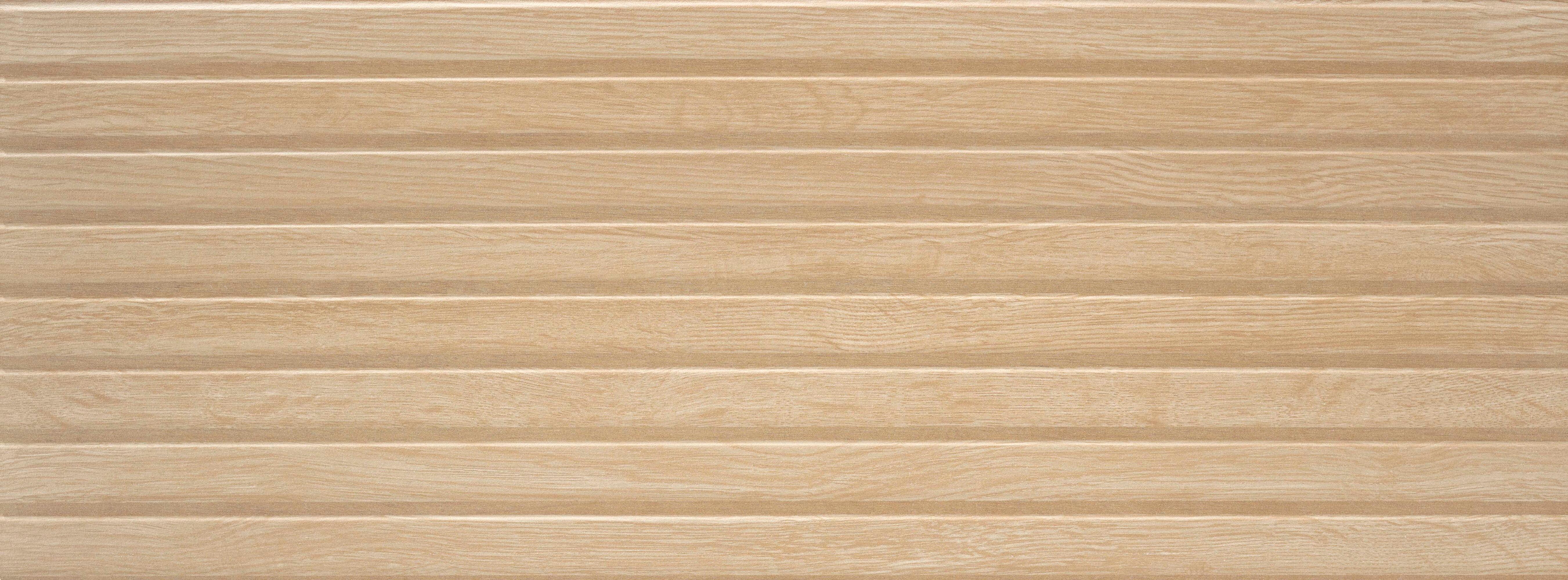 Azulejo efecto relieve, madera beige 33.8x90.5 cm