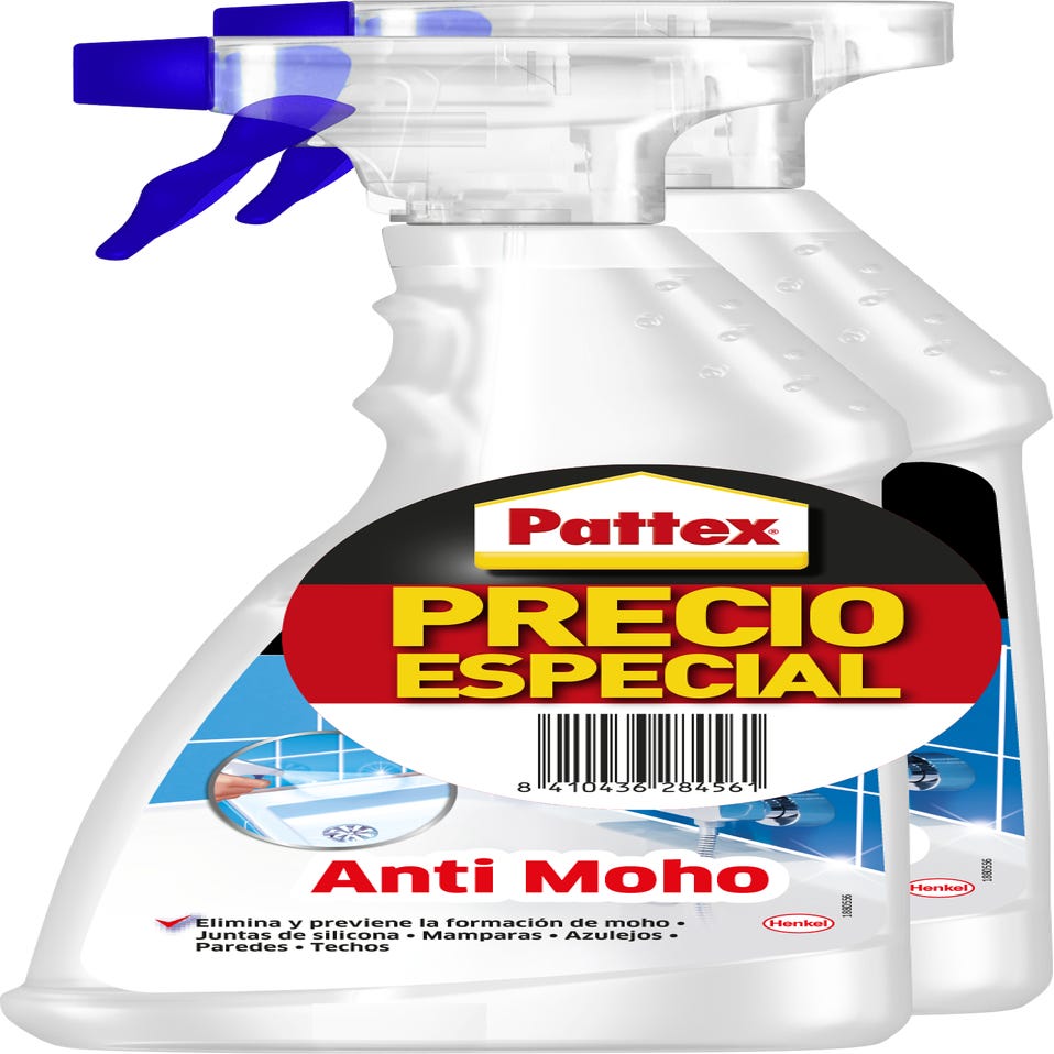 Pack 2 Spray Anti Moho saneamiento Baño Sano Pattex 500 ml