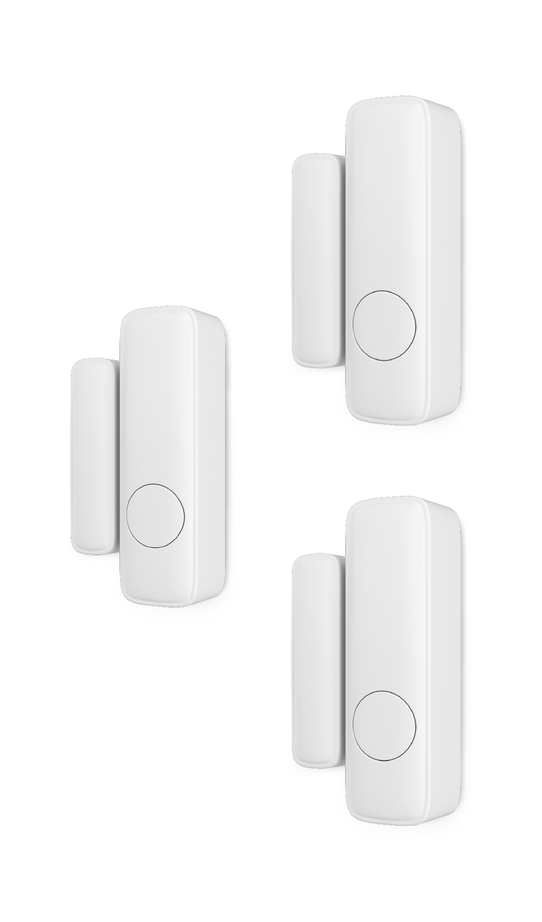 Kit de 3 sensores de apertura para puerta o ventana lexman enki con vibración
