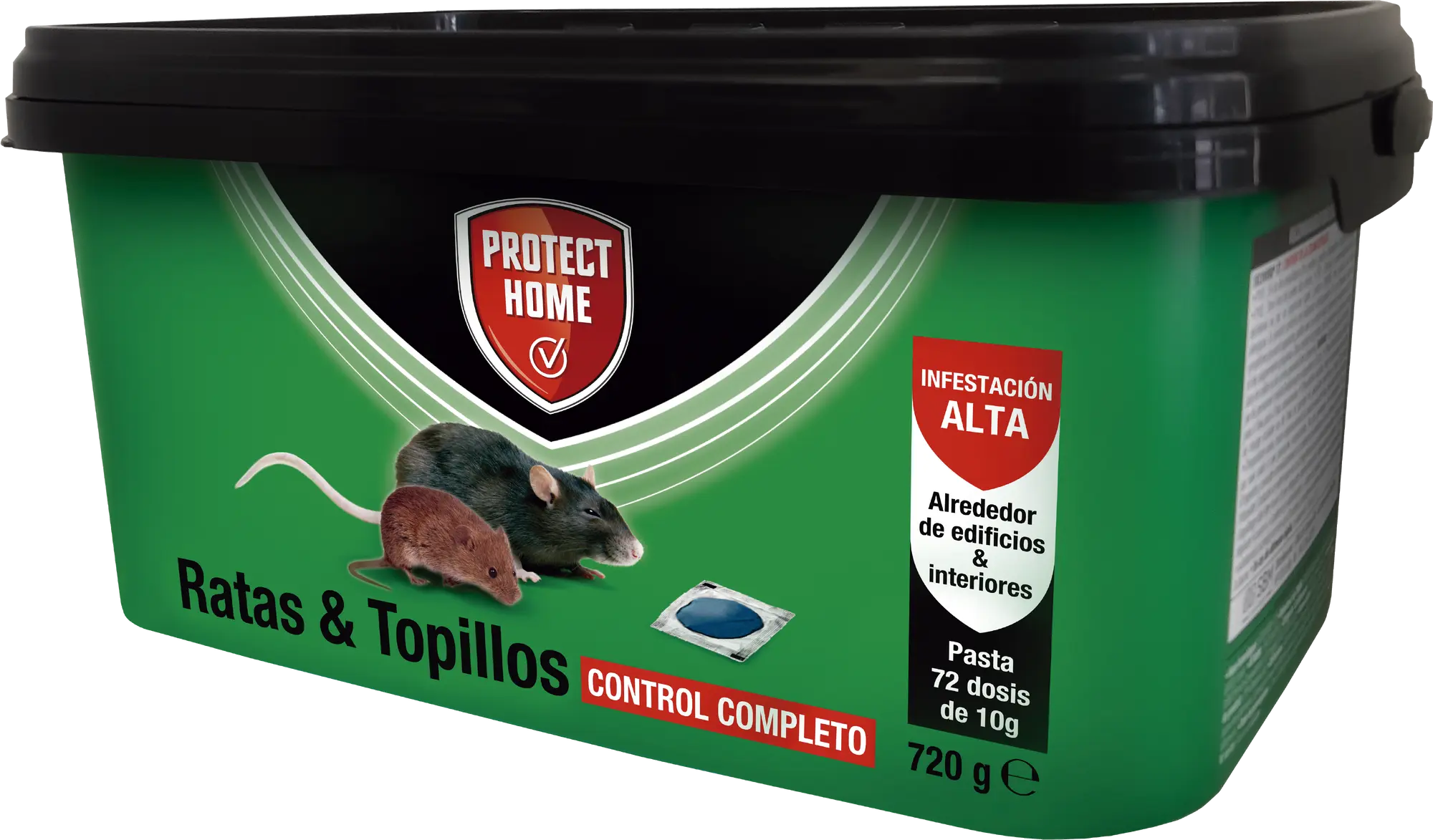 Raticida cebo pasta ratas&topillos protect home 720 gr