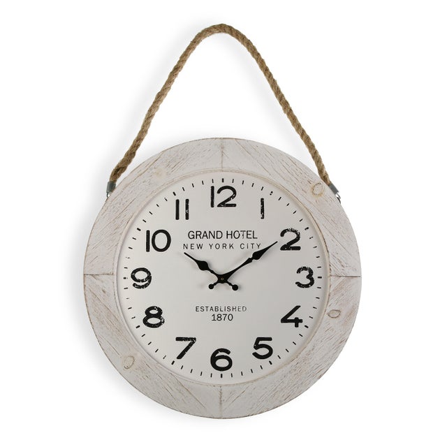 Reloj De Pared Adhesivo Moderno Blanco De Polipropileno De 60 Cm