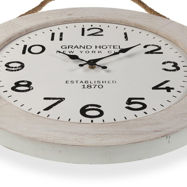 Reloj de pared redondo blanco de 50 cm