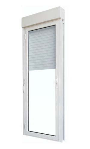 Balconera PVC color blanco 1 hoja 800X2100 cm sin persina - Vendeco